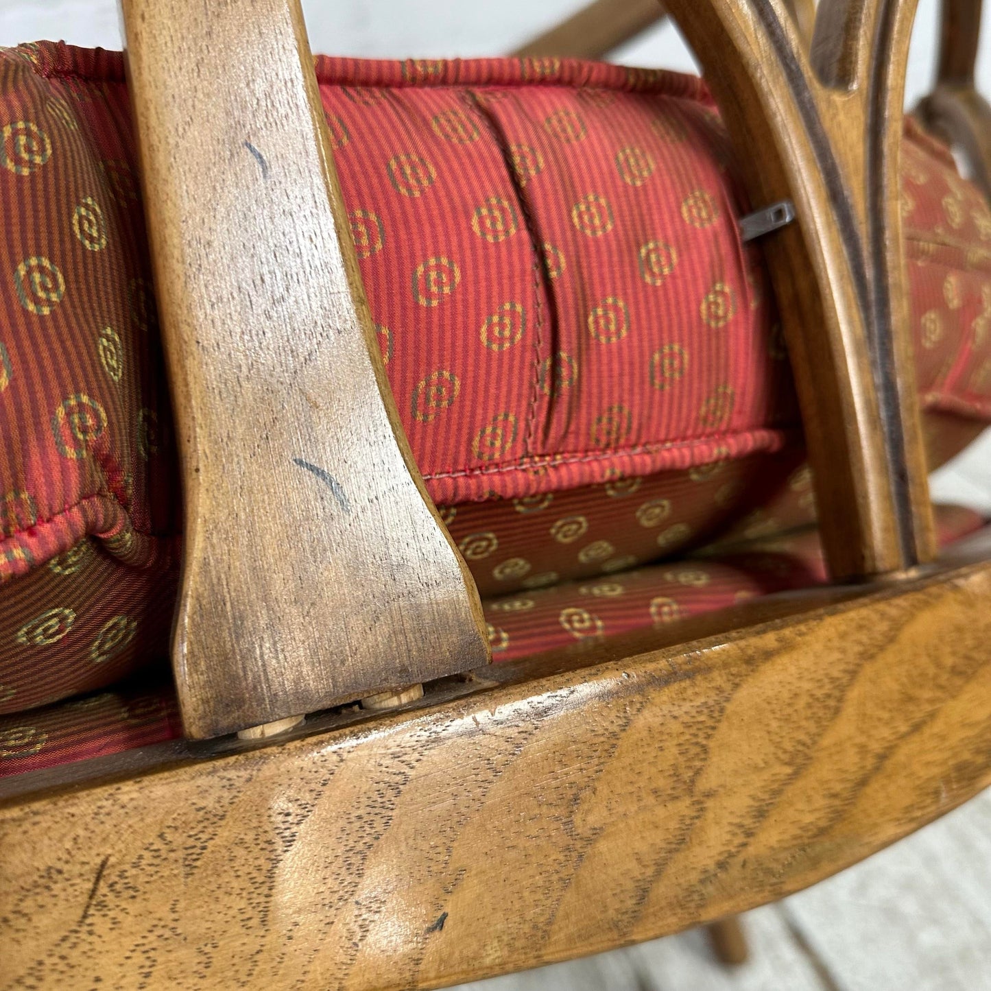 Tomlinson Sophisticate Hollywood Regency Spider Web Barrel Back Armchair