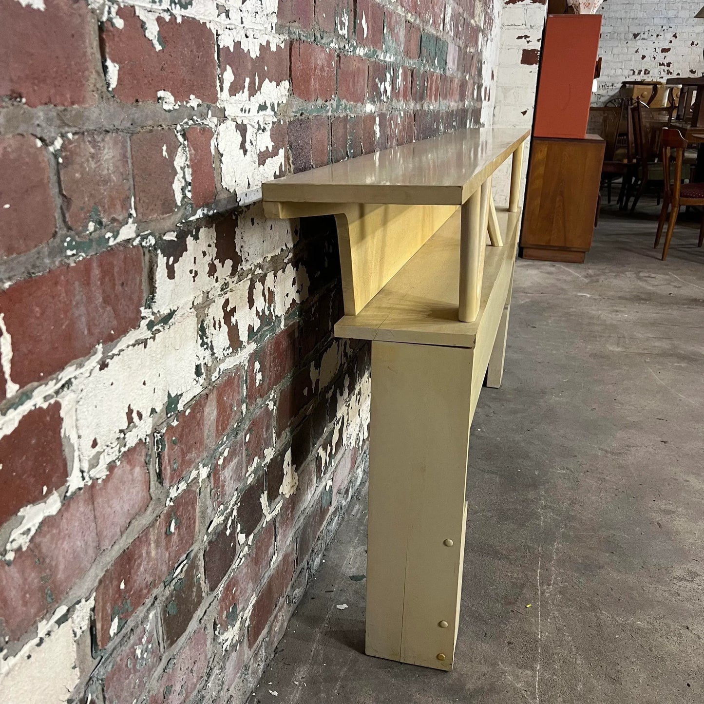 Mid Century Organic Pearsall Style Full Size Headboard Blond Light Wood