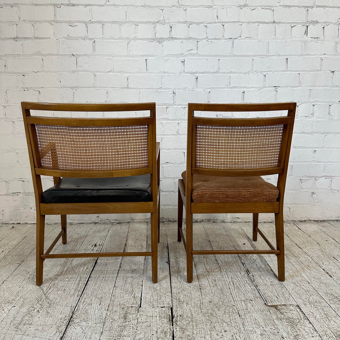 Set of 6 Cane Backed Dining Chairs 2 Arms 4 Side