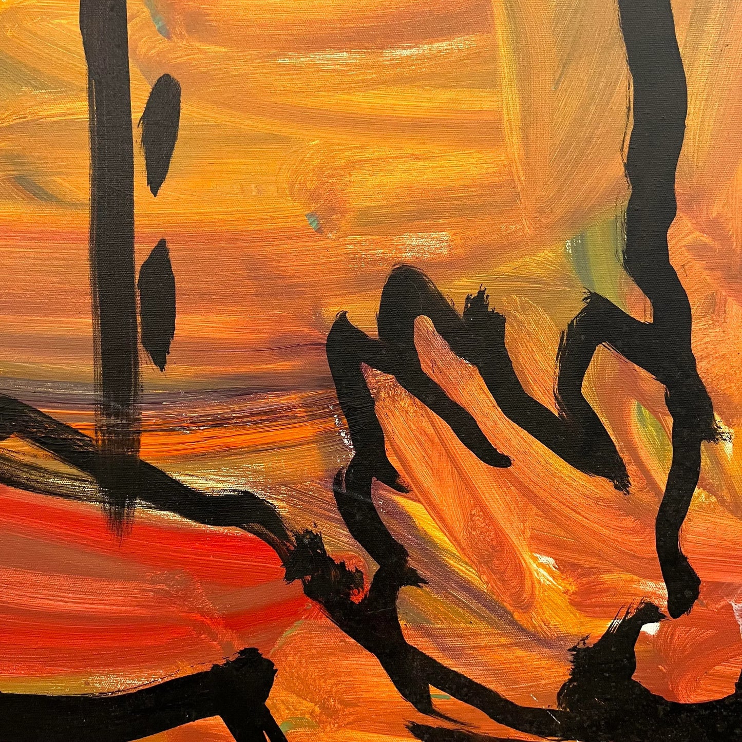 Large Abstract Portrait Acrylic Painting Mattis Feels