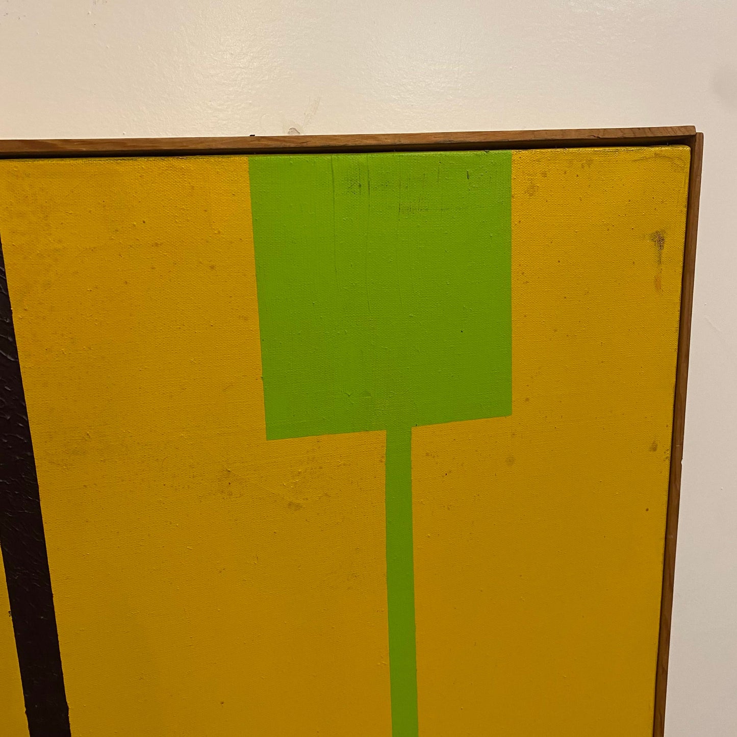 Mid 20th Century Minimalist Geometric Painting, Framed