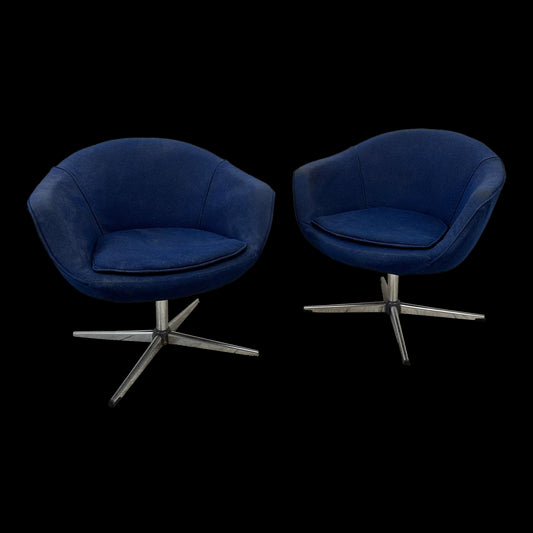 Pair of Swivel Small Overman Chairs