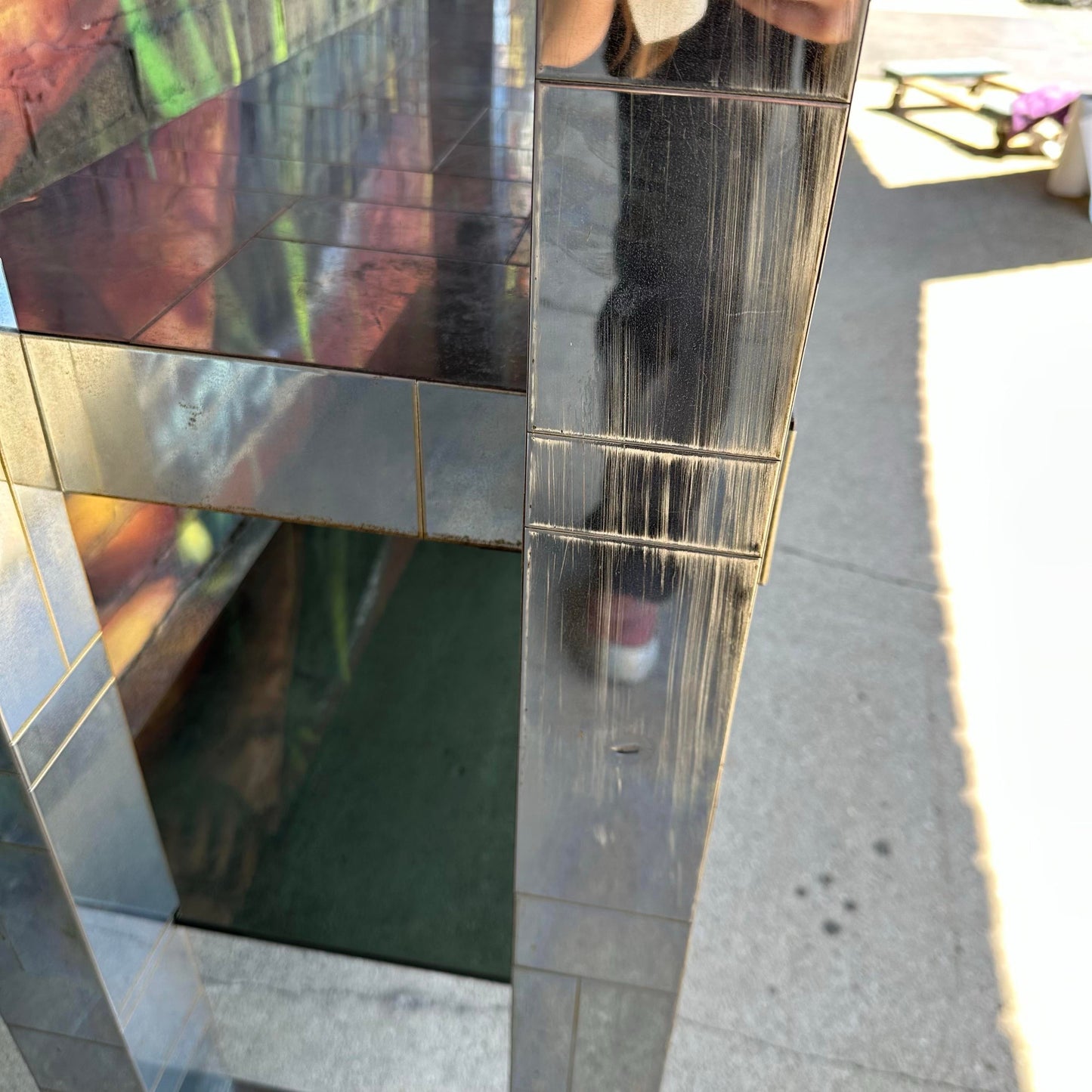 Paul Evans Polished Chrome and Glass Etagere Shelf