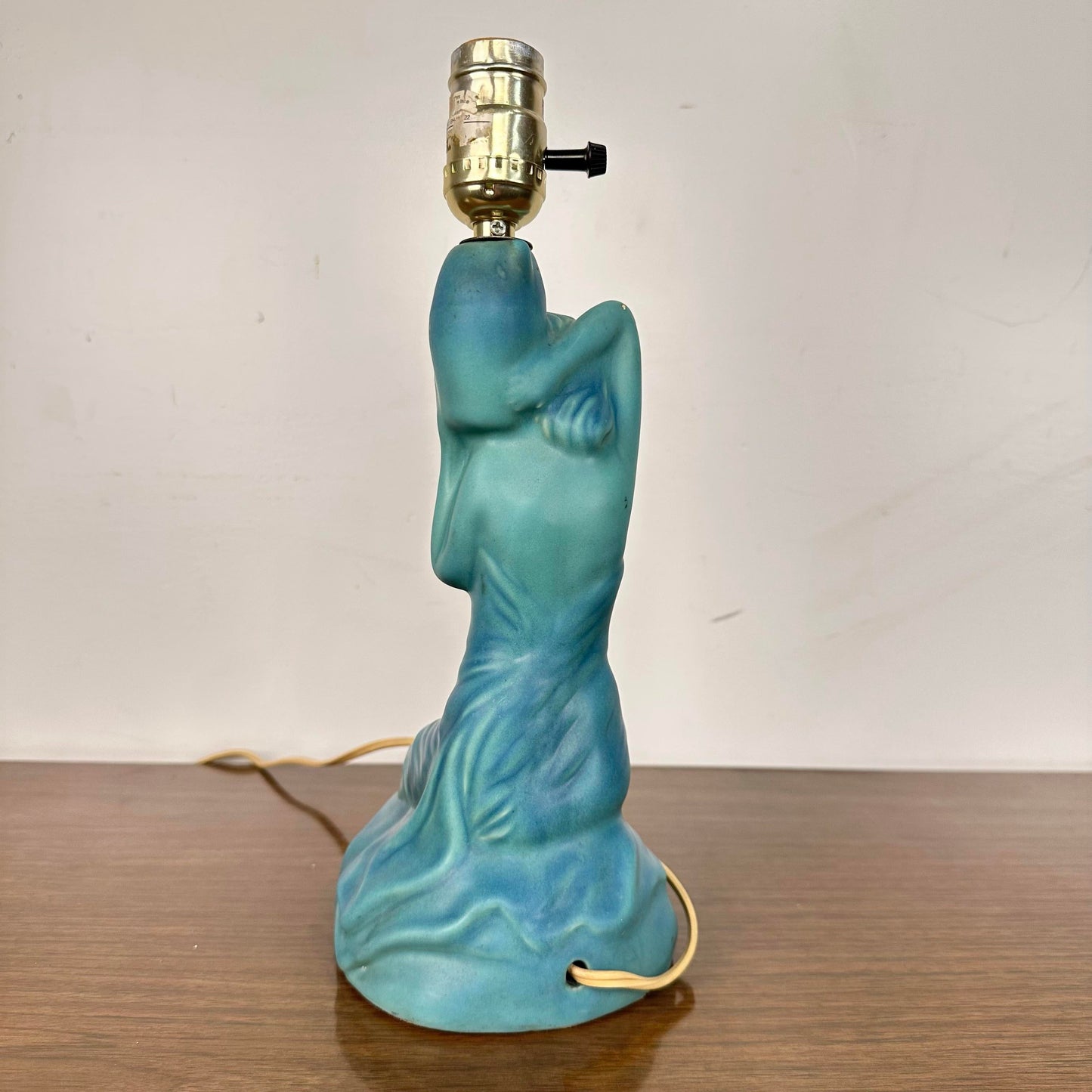 Art Deco Van Briggle Ceramic Figure Pottery Lamp