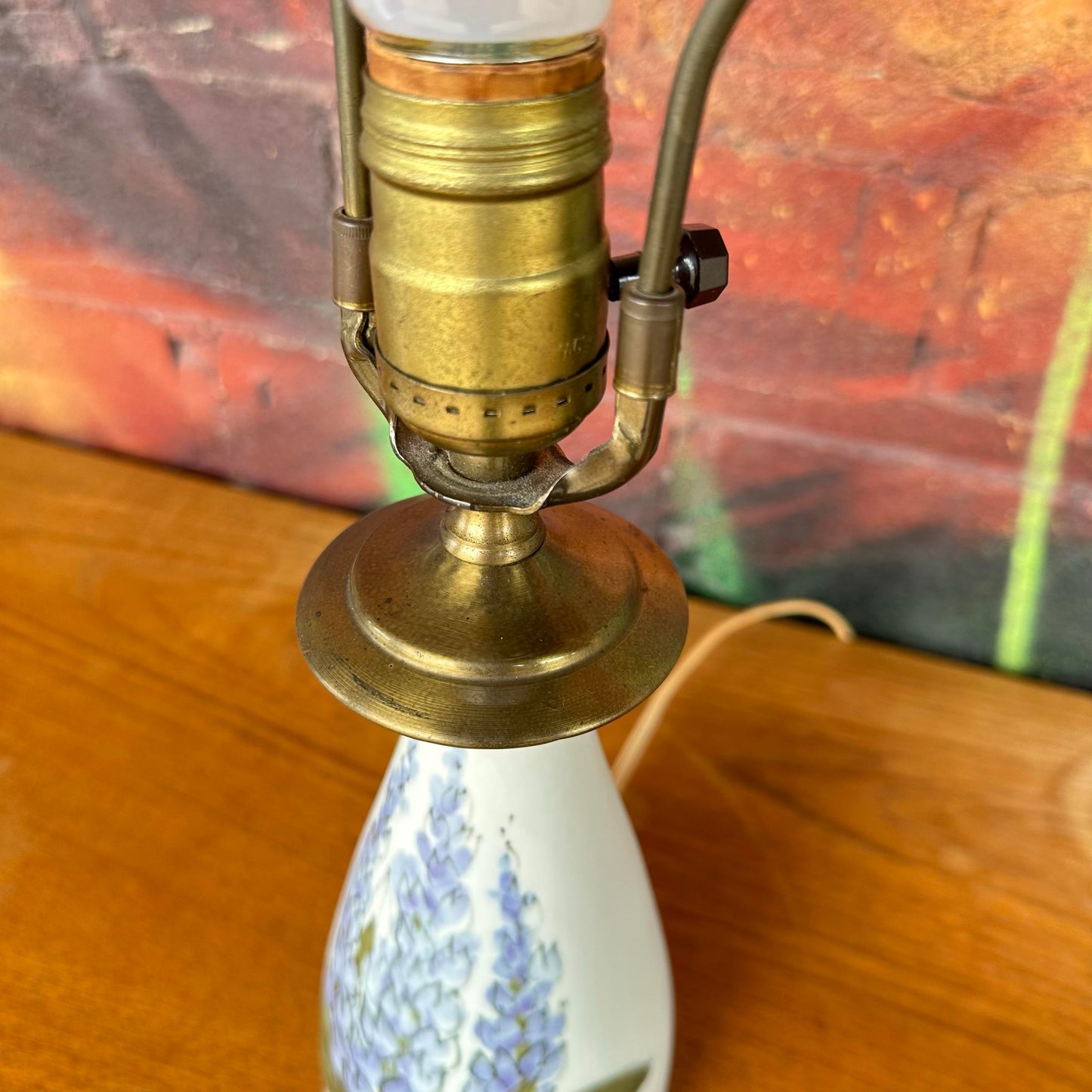 Royal Copenhagen Petite Hand Painted Floral Table Lamp