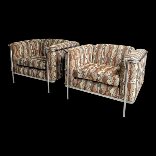 Le Corbusier for Jack Carwright Pair of Lc2 Club Chairs