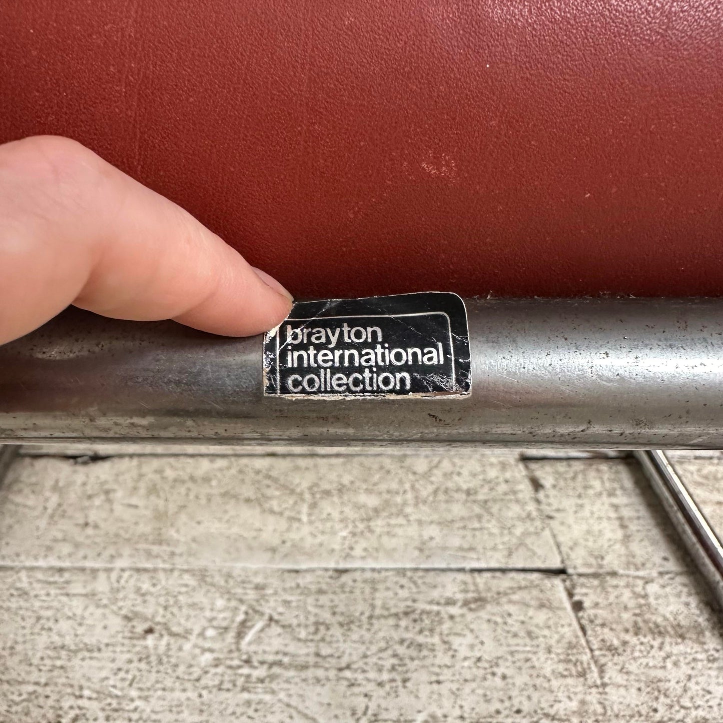 Pair of Chrome and Leather Chairs by Brayton International Collection