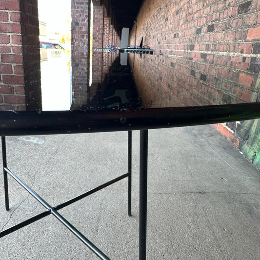 Arthur Umamoff Iron and Glass Dining Table 4 Chairs