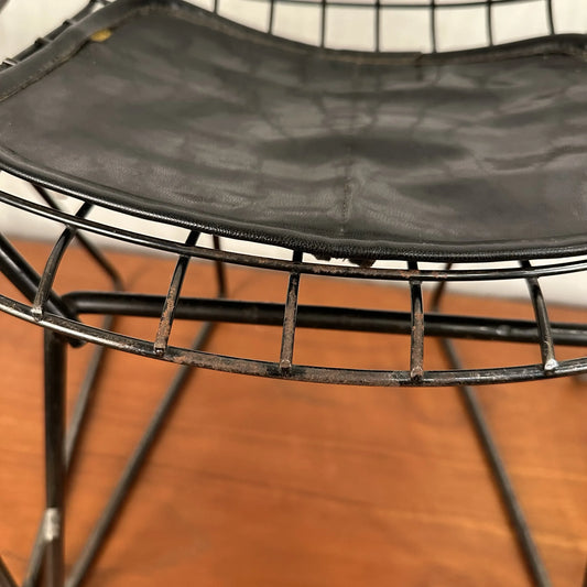 Set of 4 Bertoia for Knoll Children’s Chairs Black Xs