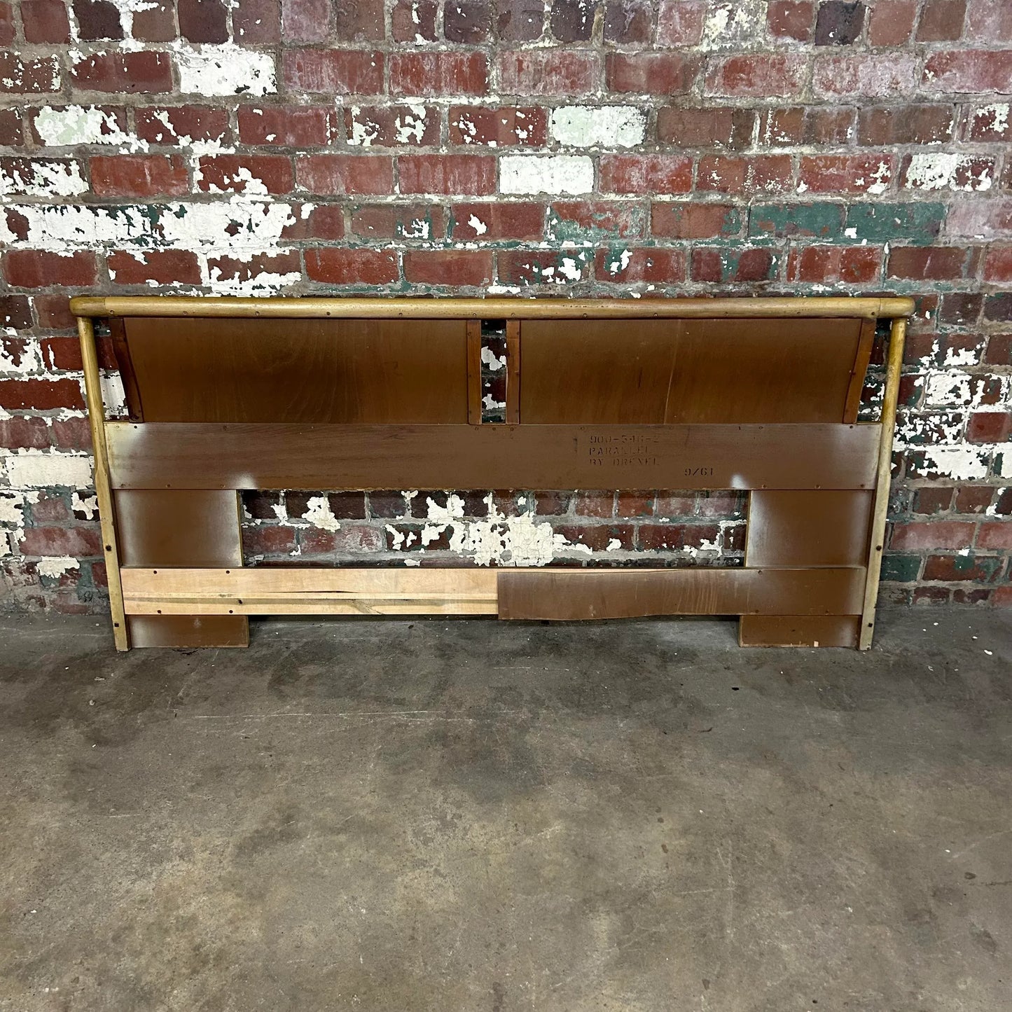 Mid Century Modern Caned King Size Headboard by Drexel Parallel