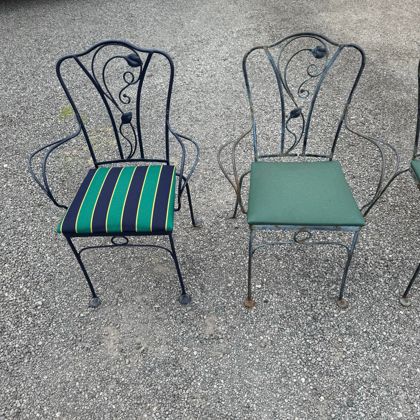 Massive Salterini Wrought Iron Glass Patio Dining Set