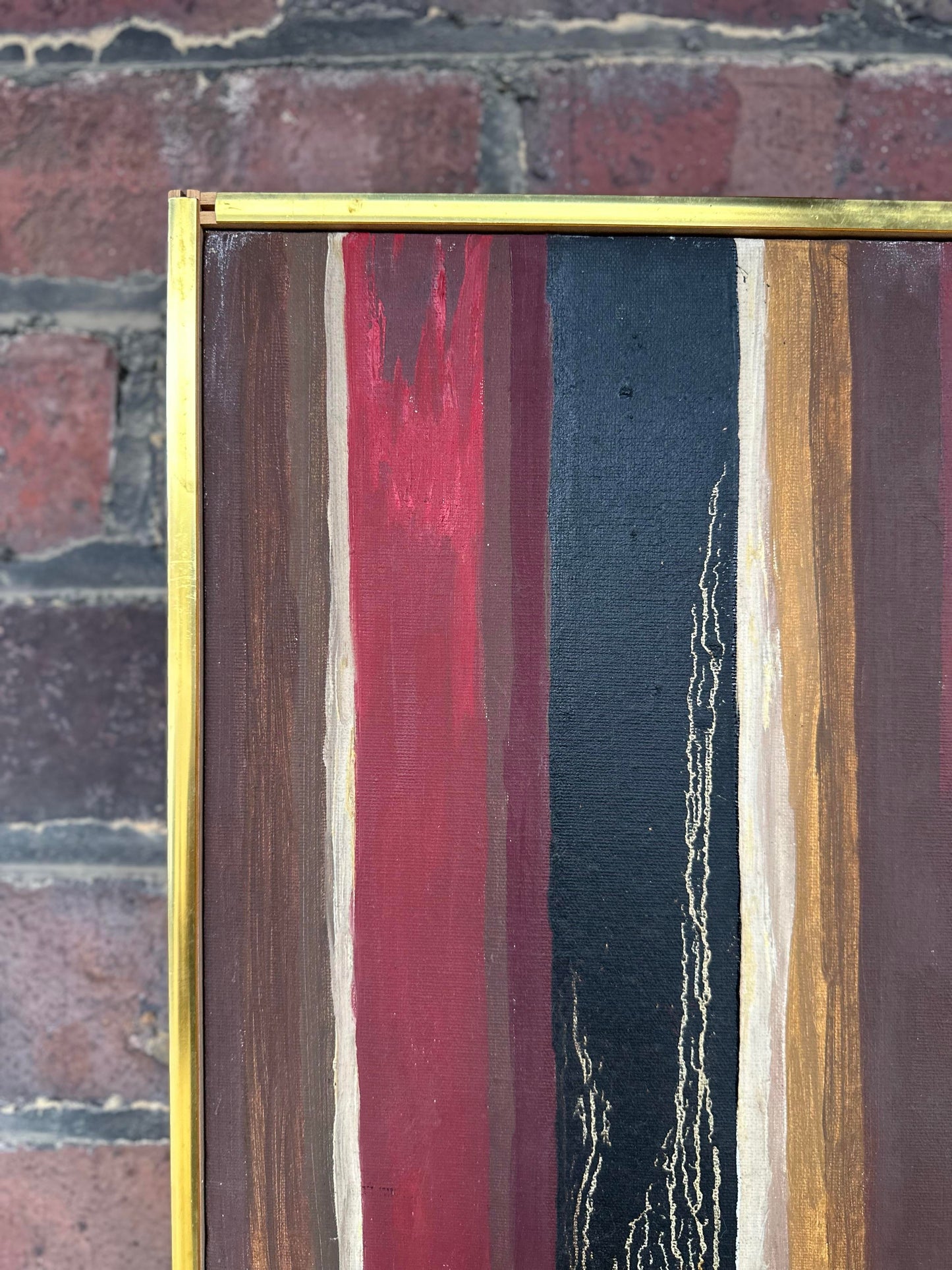 Thomas Blood 1971 Signed Painting Titled Earth and Fire Elegy