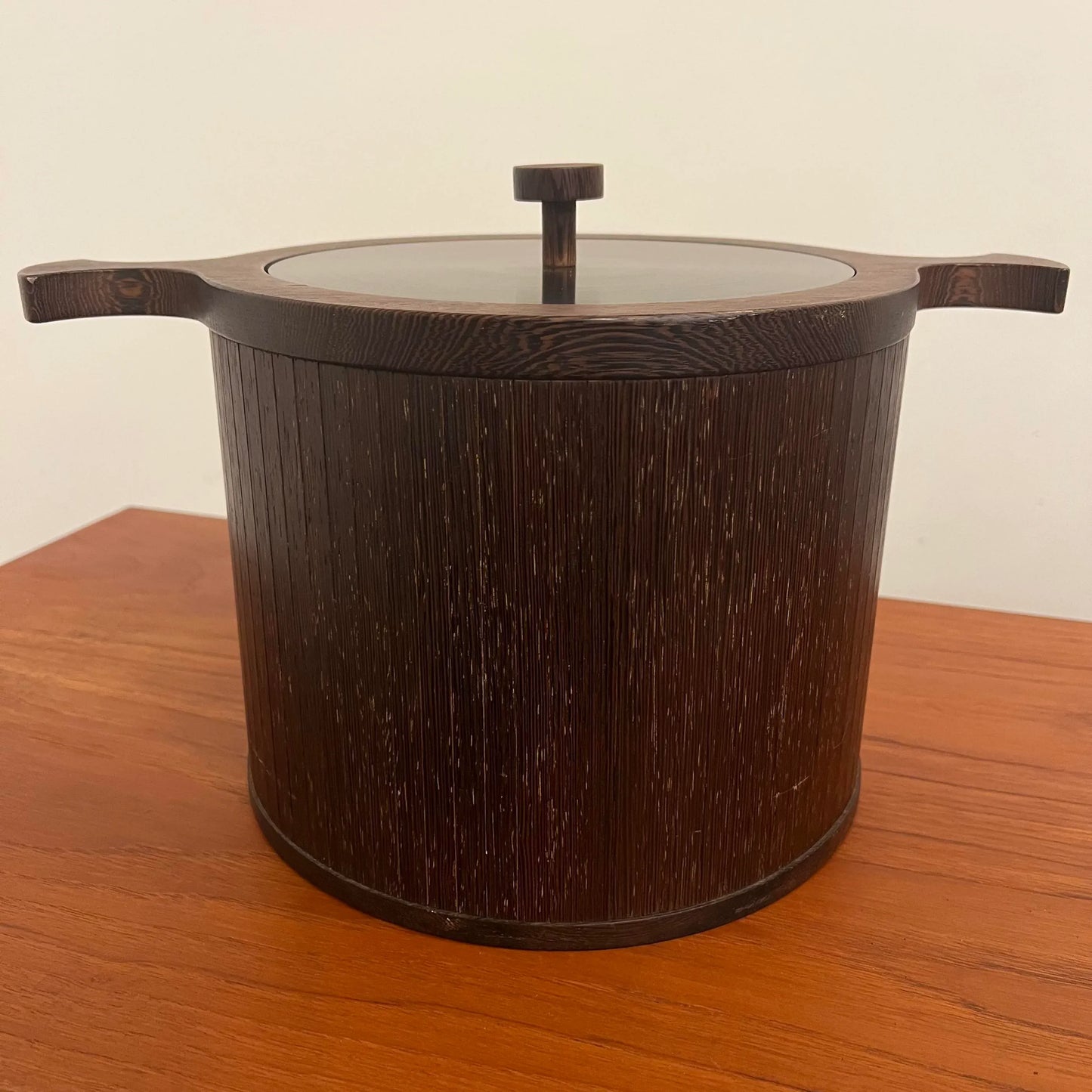 Mid 20th Century Danish Modern Skjøde Skjern Wenge Wood Ice Bucket