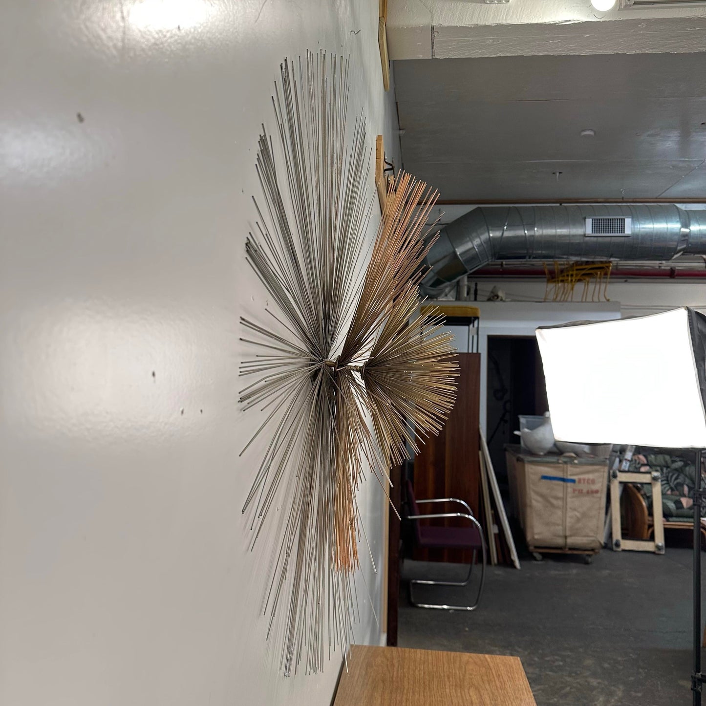 Mid Century Modern Curtis Jere Metal Starburst Wall Sculpture