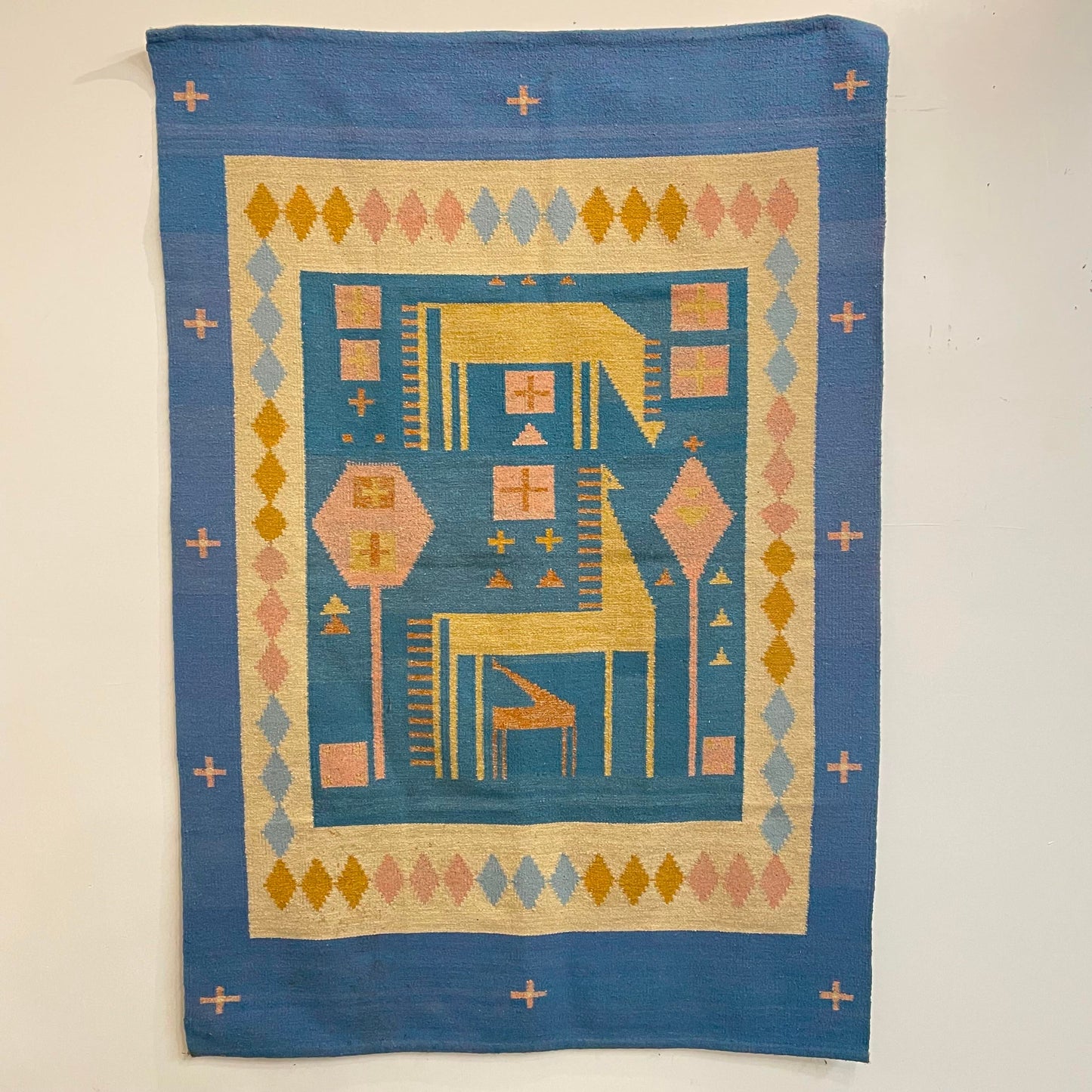 Large Mid-Century Modern Tapestry Rug