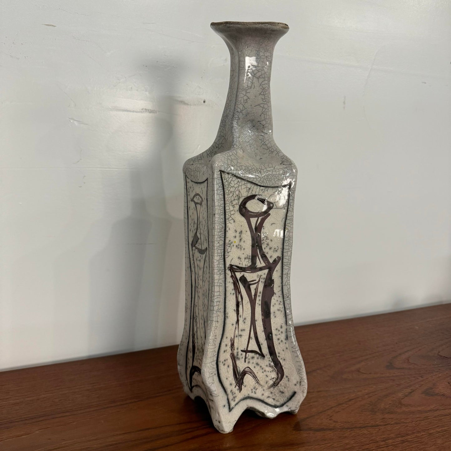 Tall Organic Shaped Ceramic Vase “Why Won’t She Go Away?”