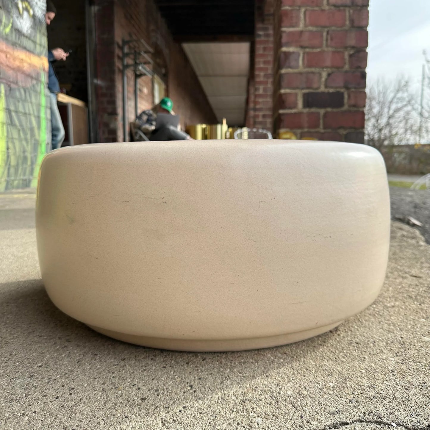 21” Large Architectural Pottery Ap “Tire” Planter by John Follis Large