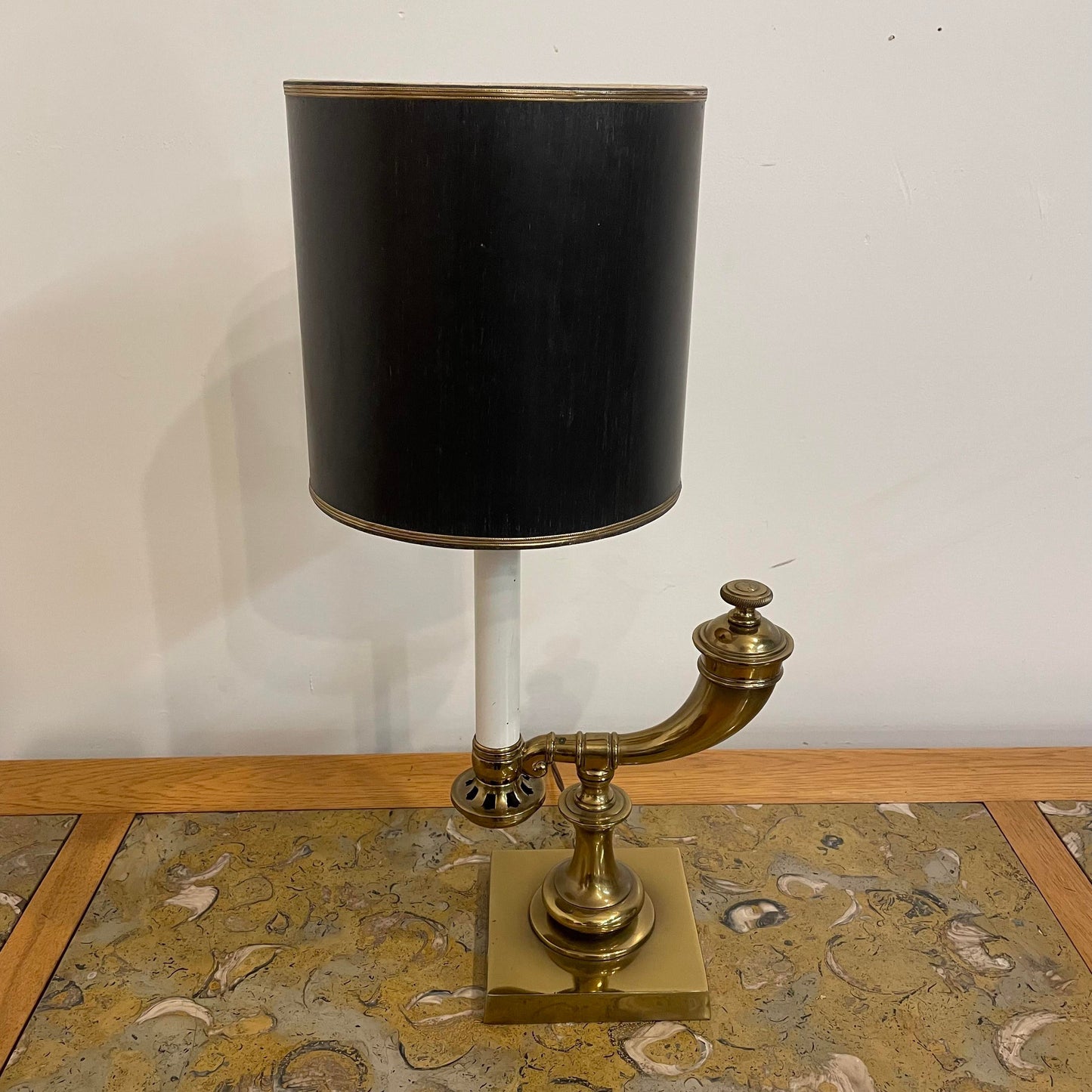 1970s Mid-Century Modern Brass Stiffel Table Lamp