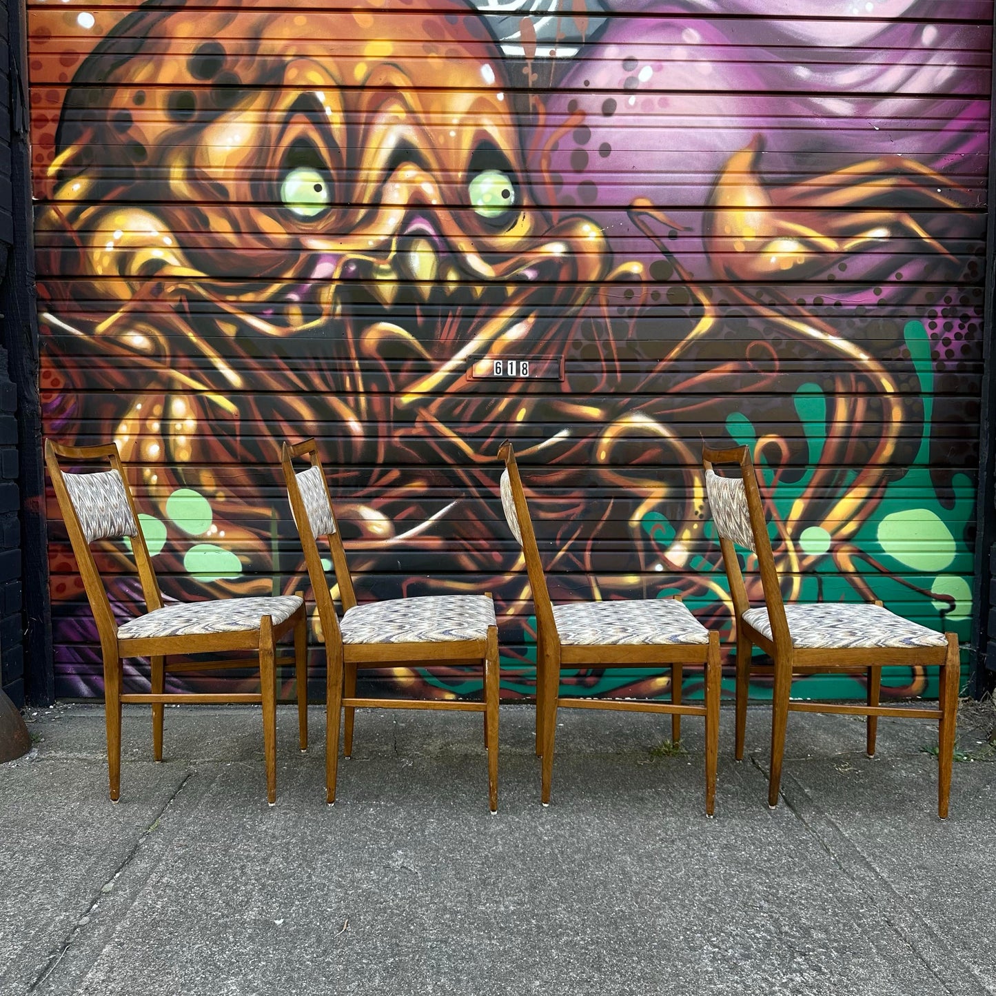 Mid Century Modern Set of 4 Paul McCobb Italian Style Dining Chairs