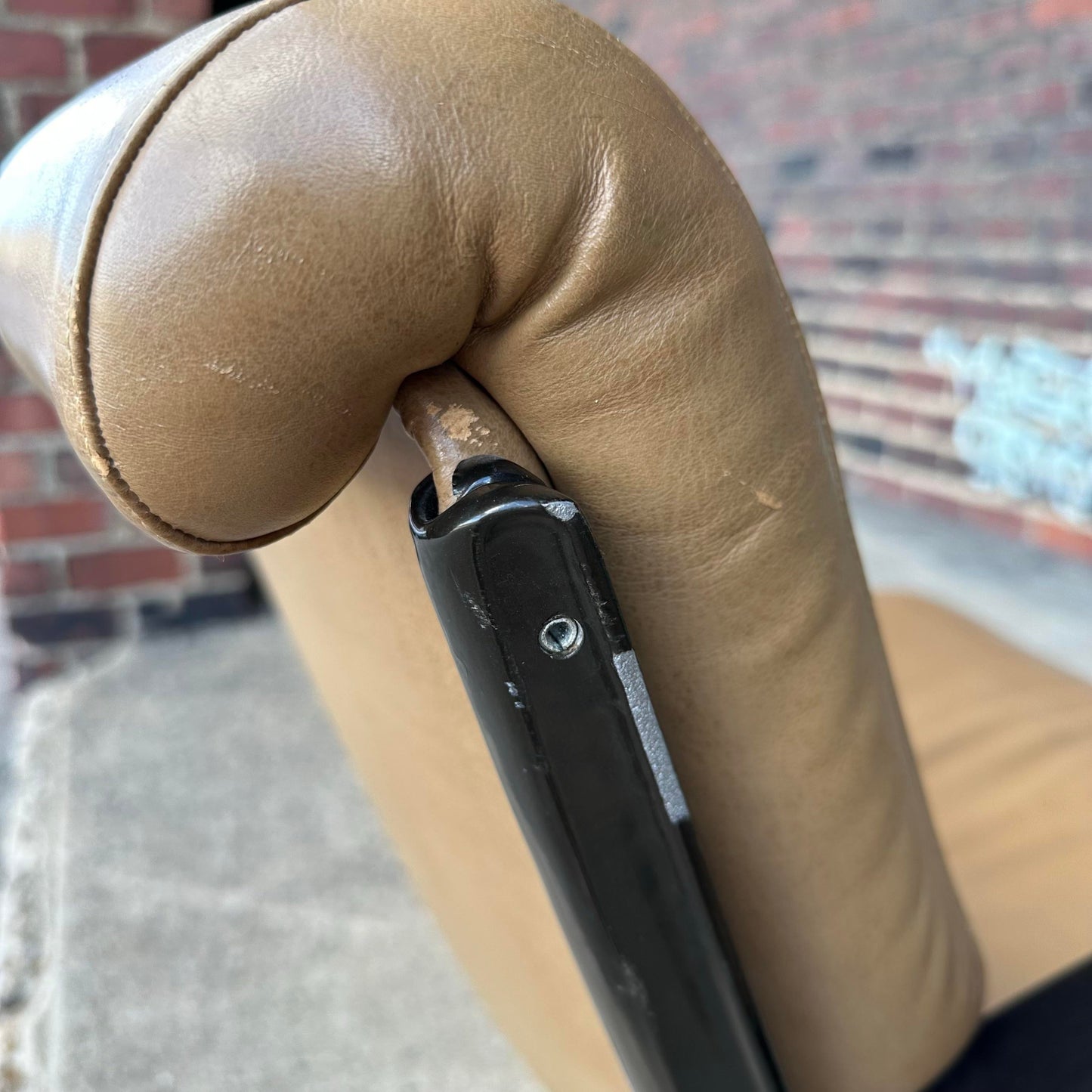 Pair of Tan Leather Office Chairs by Alfred Kill