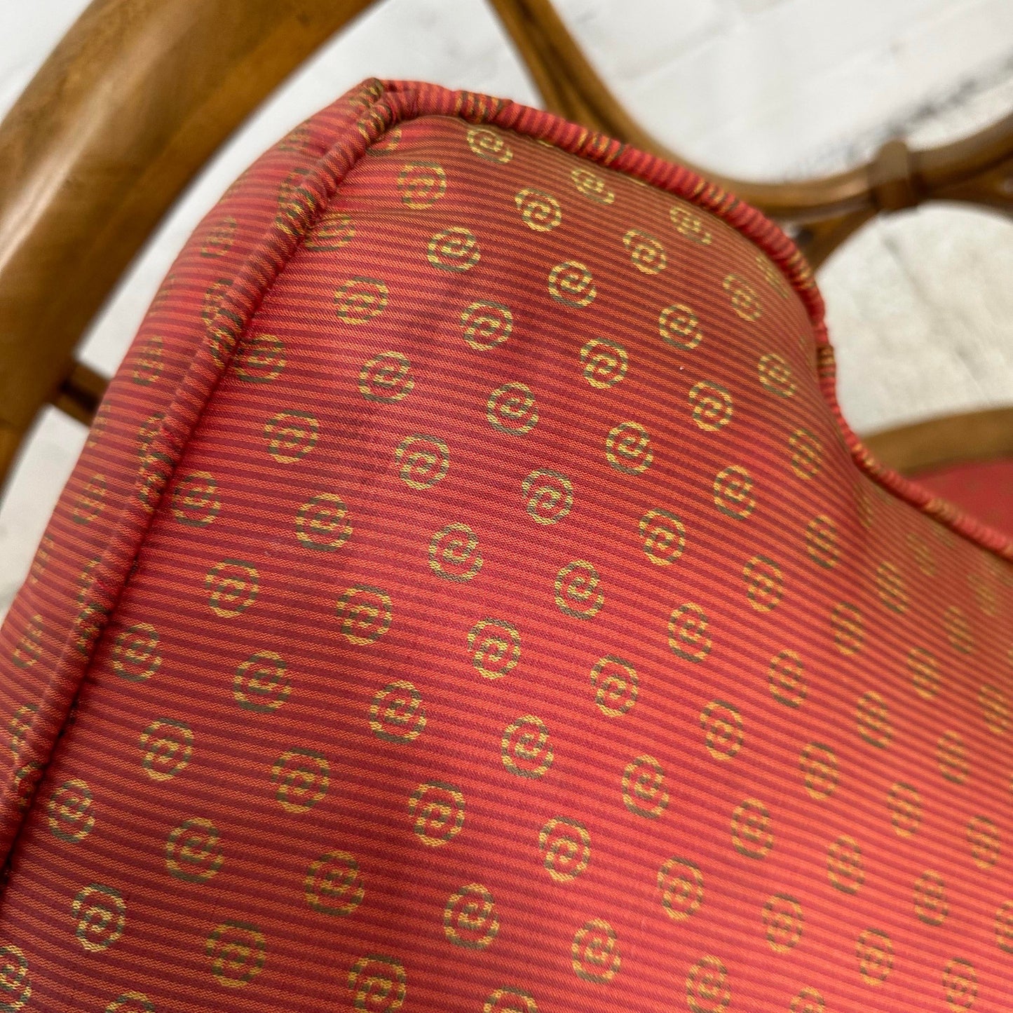 Tomlinson Sophisticate Hollywood Regency Spider Web Barrel Back Armchair