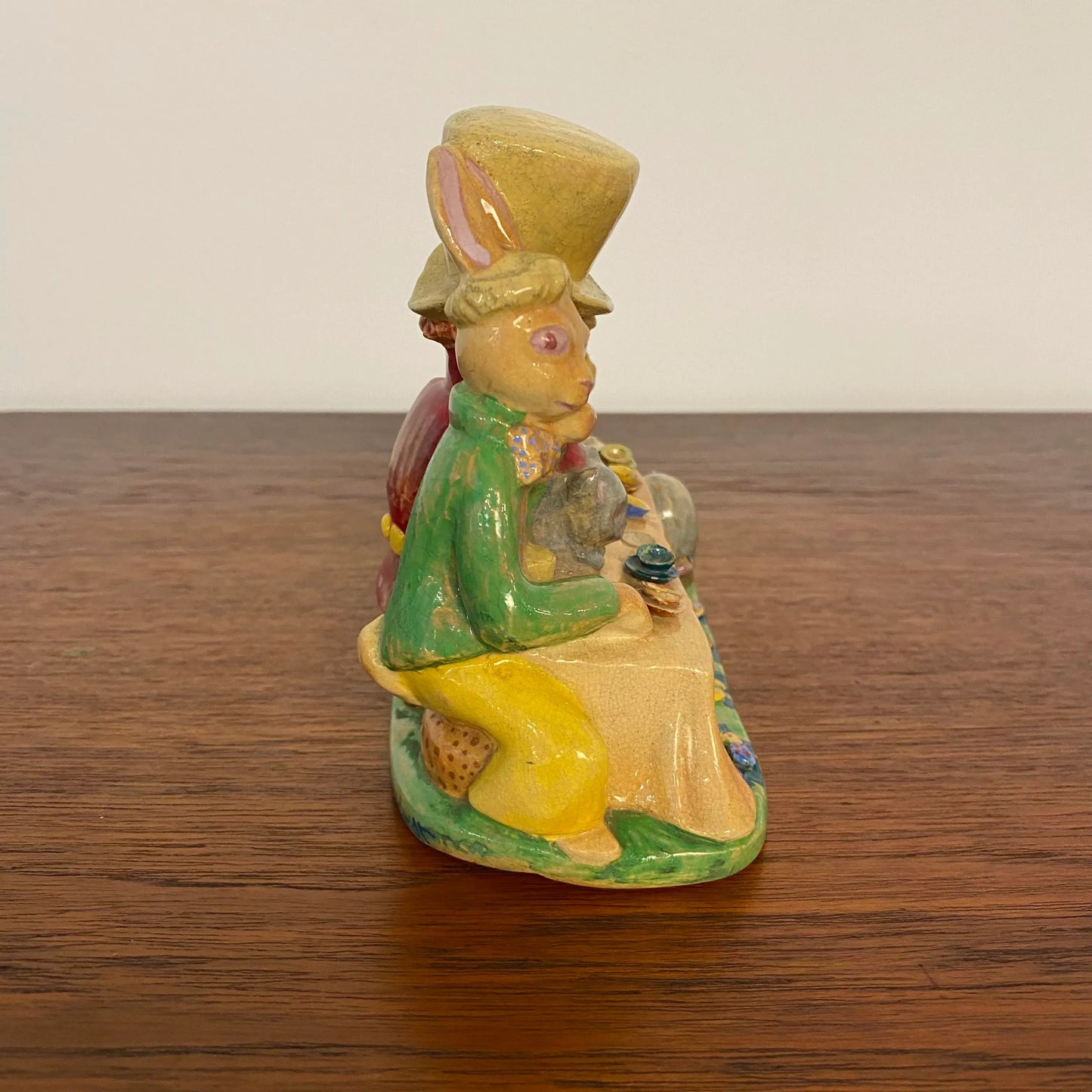 Ceramic Sculpture by Edris Eckhardt “Mad Hatter’s Tea Party” Alice in Wonderland