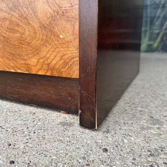 Century Furniture Burlwood and Brass Petit Chest of Drawers