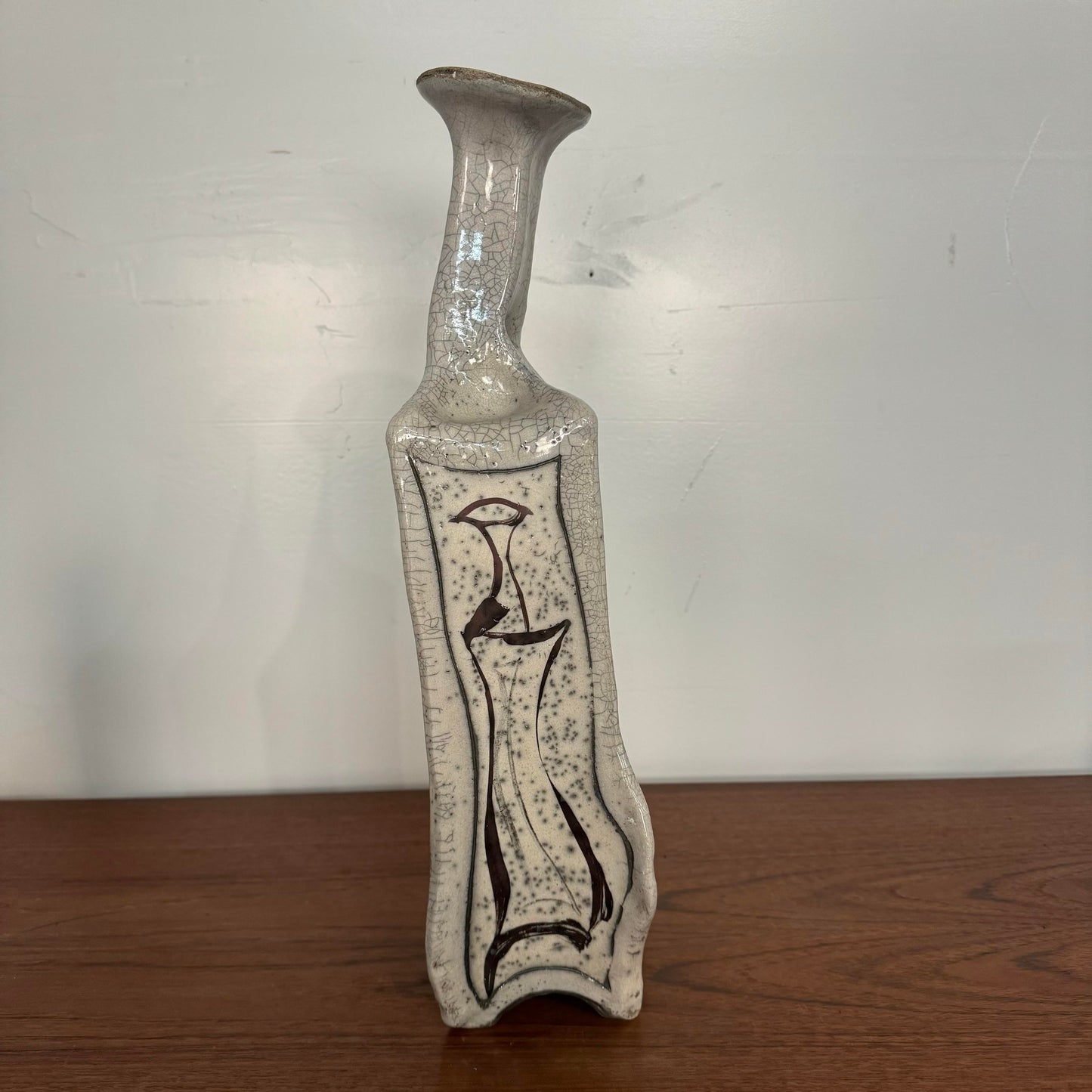 Tall Organic Shaped Ceramic Vase “Why Won’t She Go Away?”