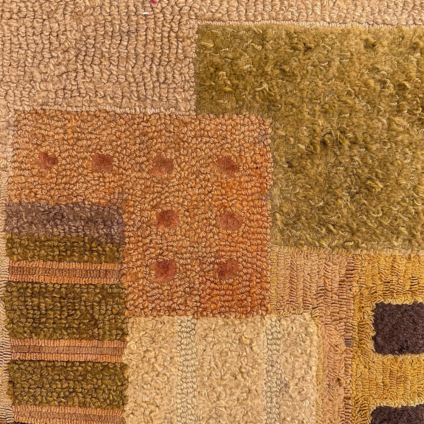 Mid Century Modern George Wells Hand Hooked Fiber Art Rug