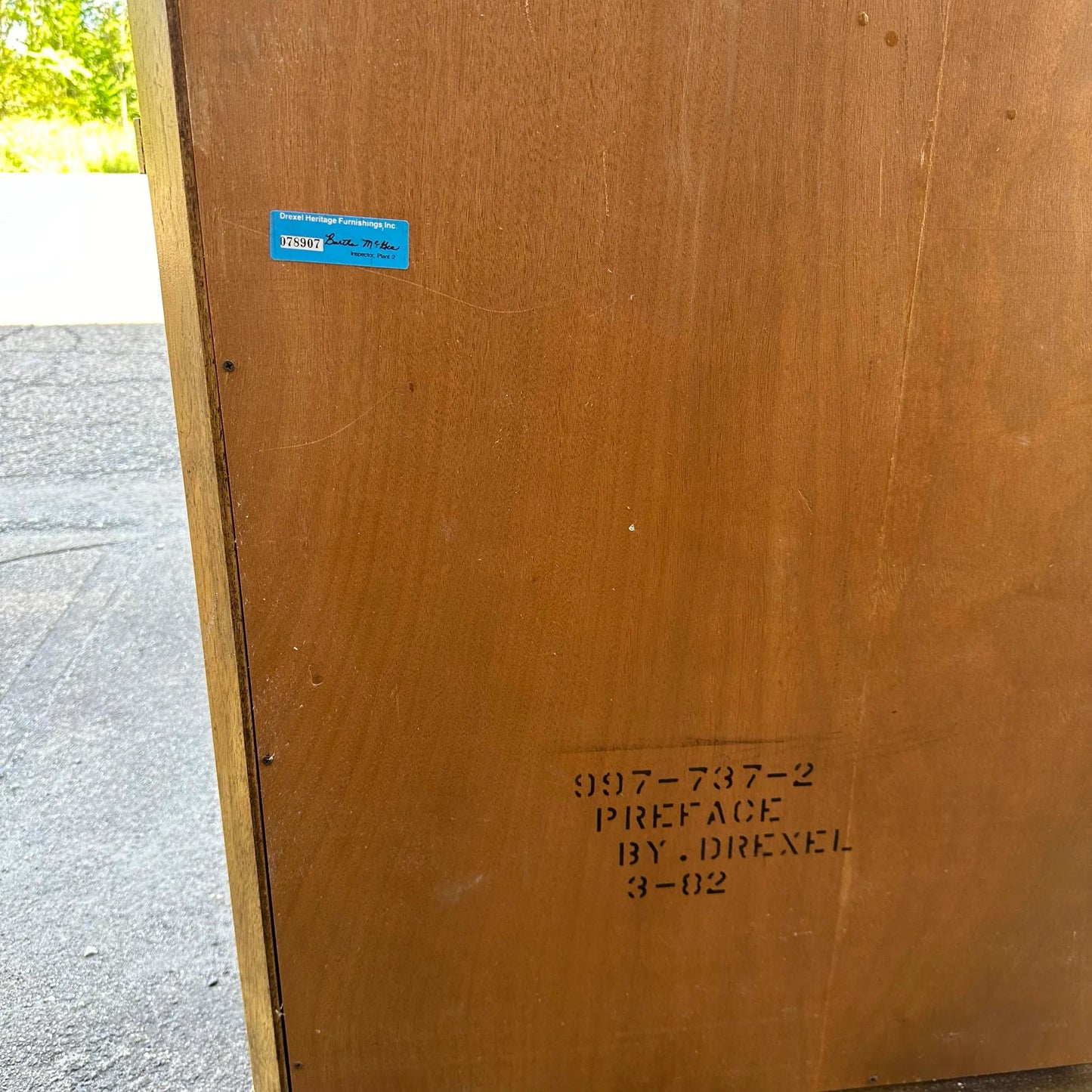 Drexel Preface Glass Mirror Display Cabinet