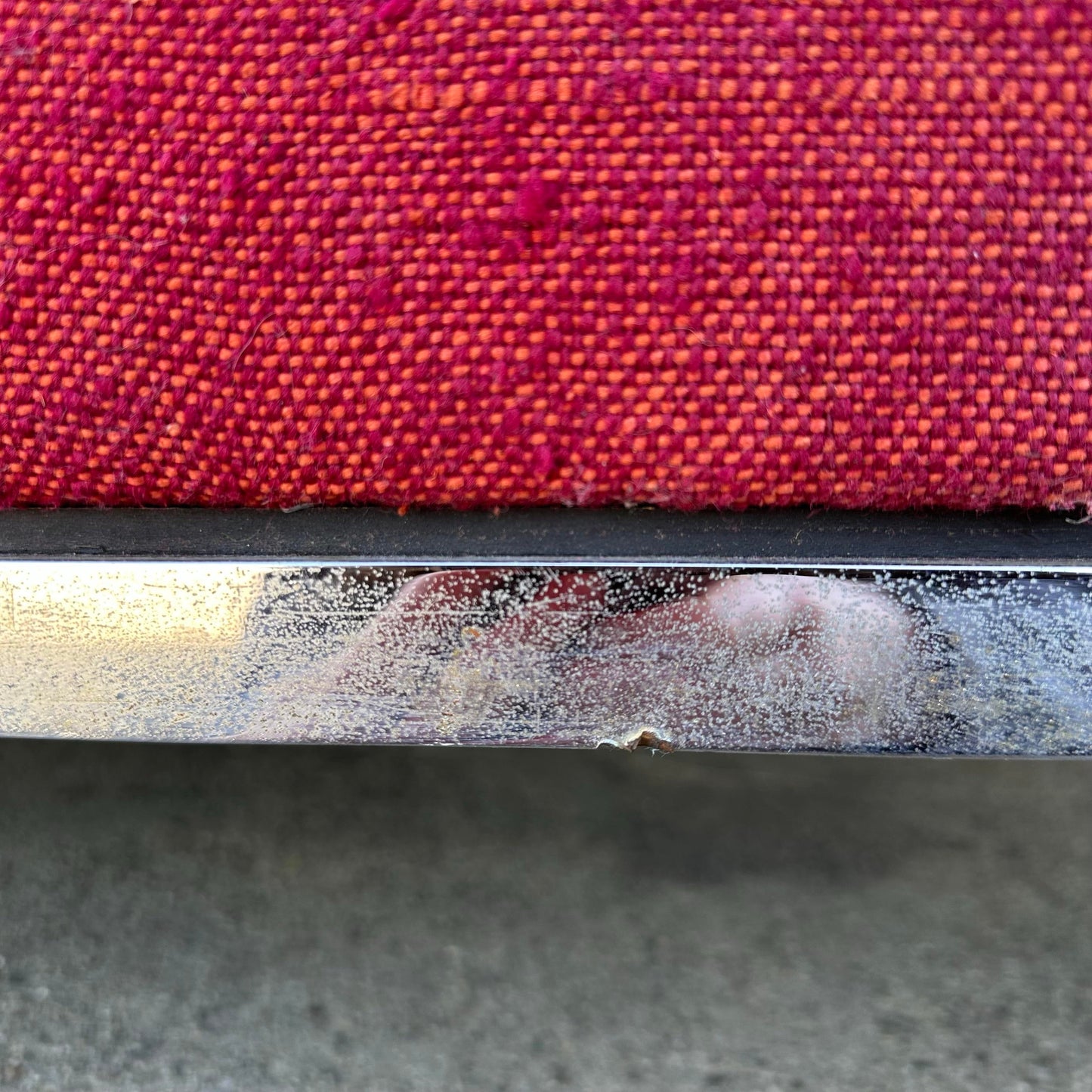 Mid Century Modern Florence Knoll Relaxed Chrome Base 3 Seater Sofa