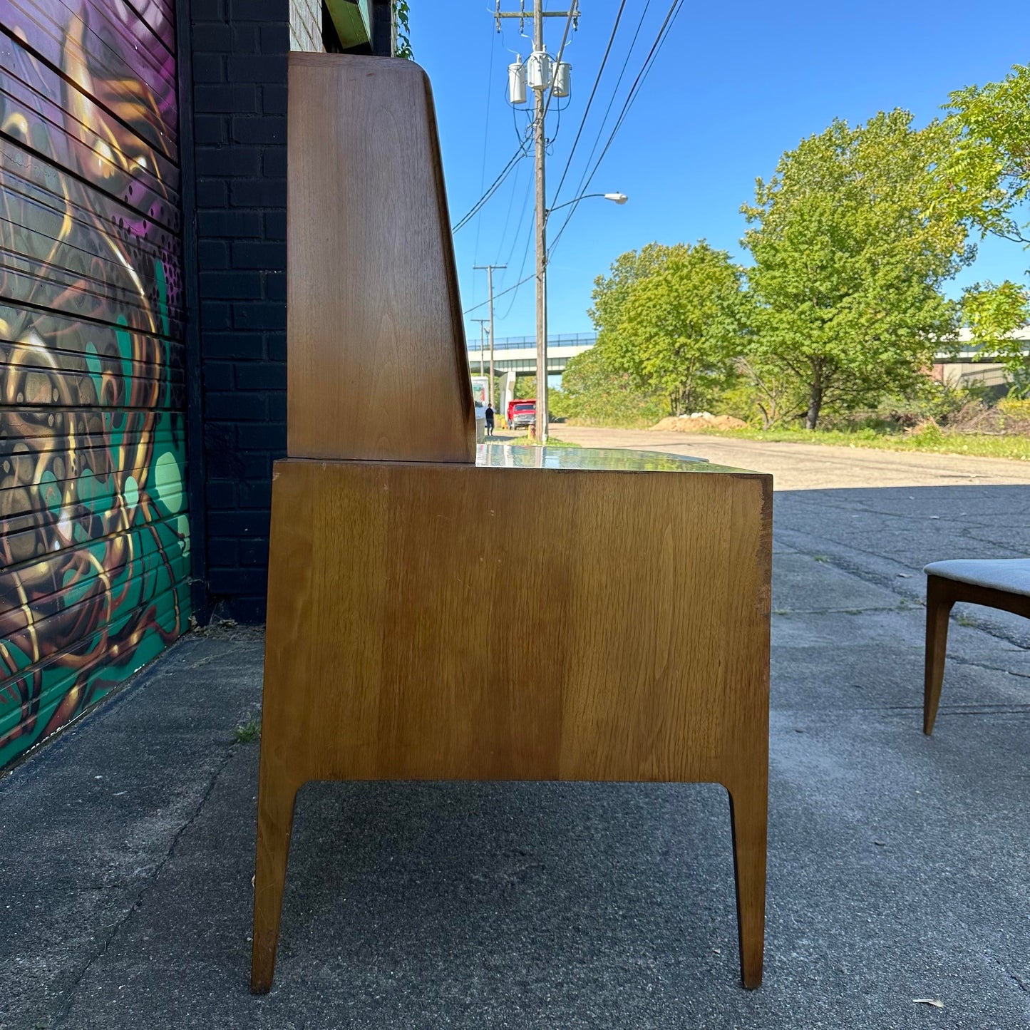 John Van Koert for Drexel Desk With Bookcase Topper and Chair Rare