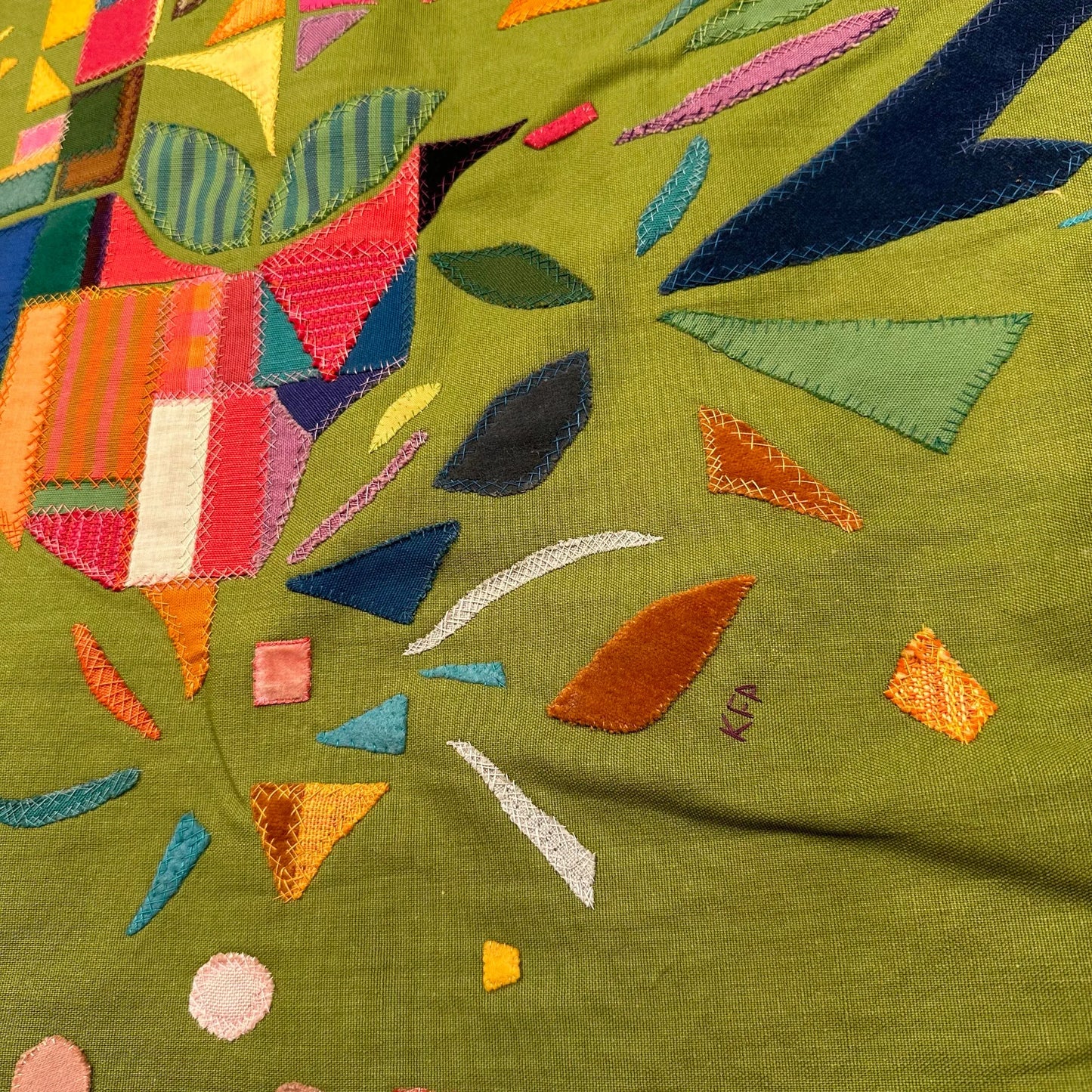 1960s Studio Made Kristina Friberg Fiber Art Tapestry “Joy”