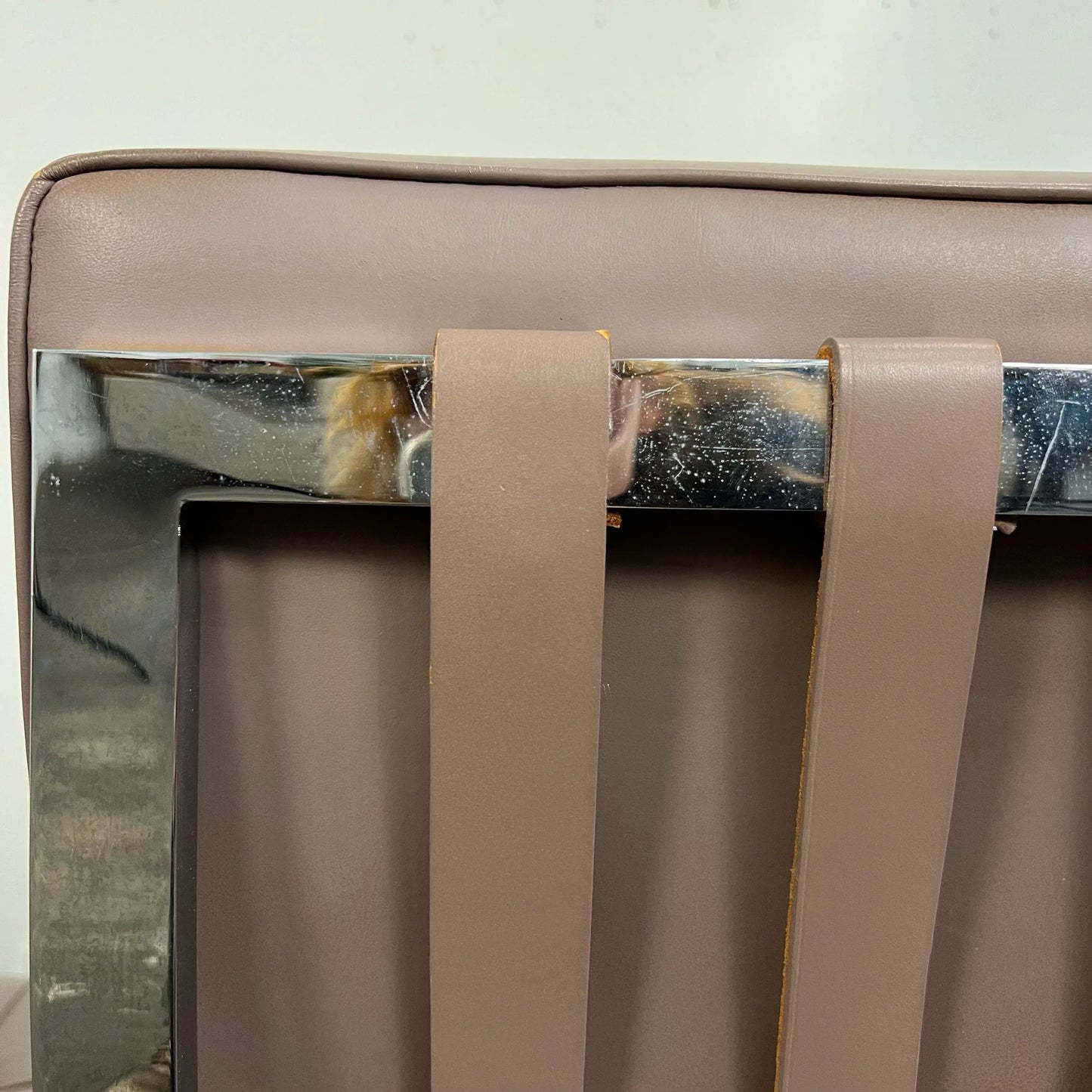 Pair of Leather Barcelona Lounge Chairs