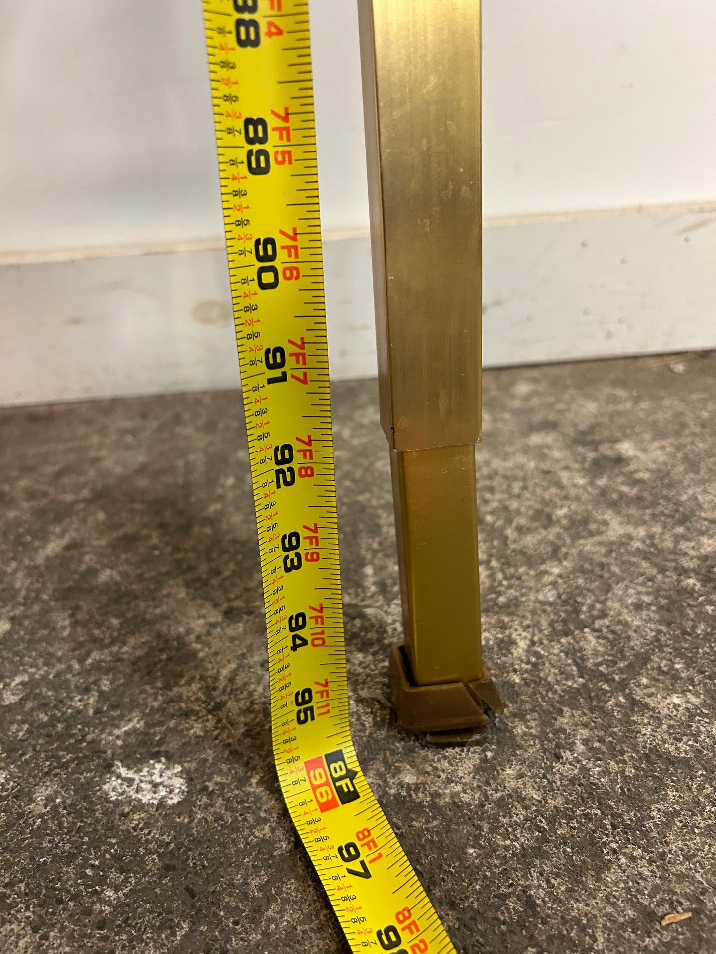 Mid Century Modern Brass Tension Rod Room Divider Gold Aluminum