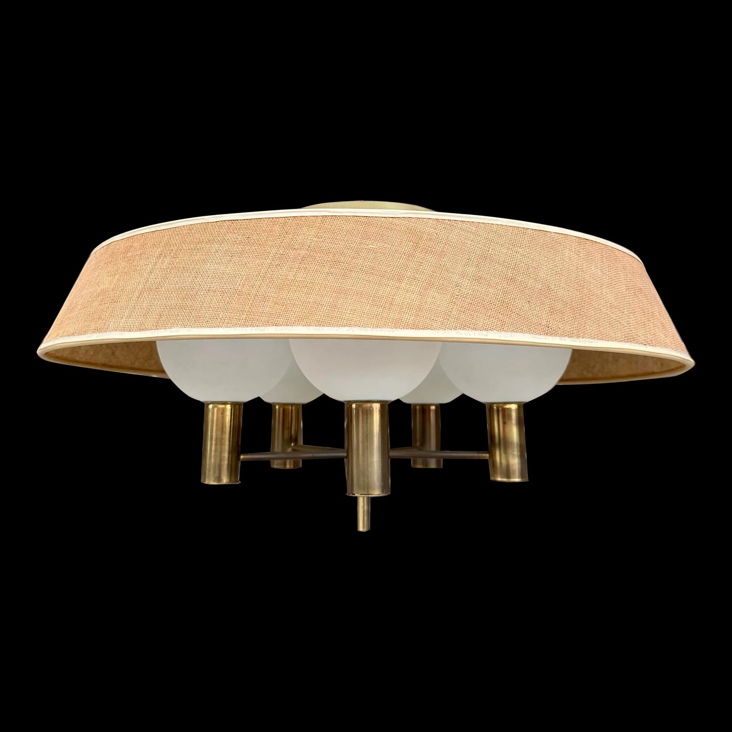 Mid Century Modern Chandelier Hanging Lamp by Gerald Thurston for Lightolier 2