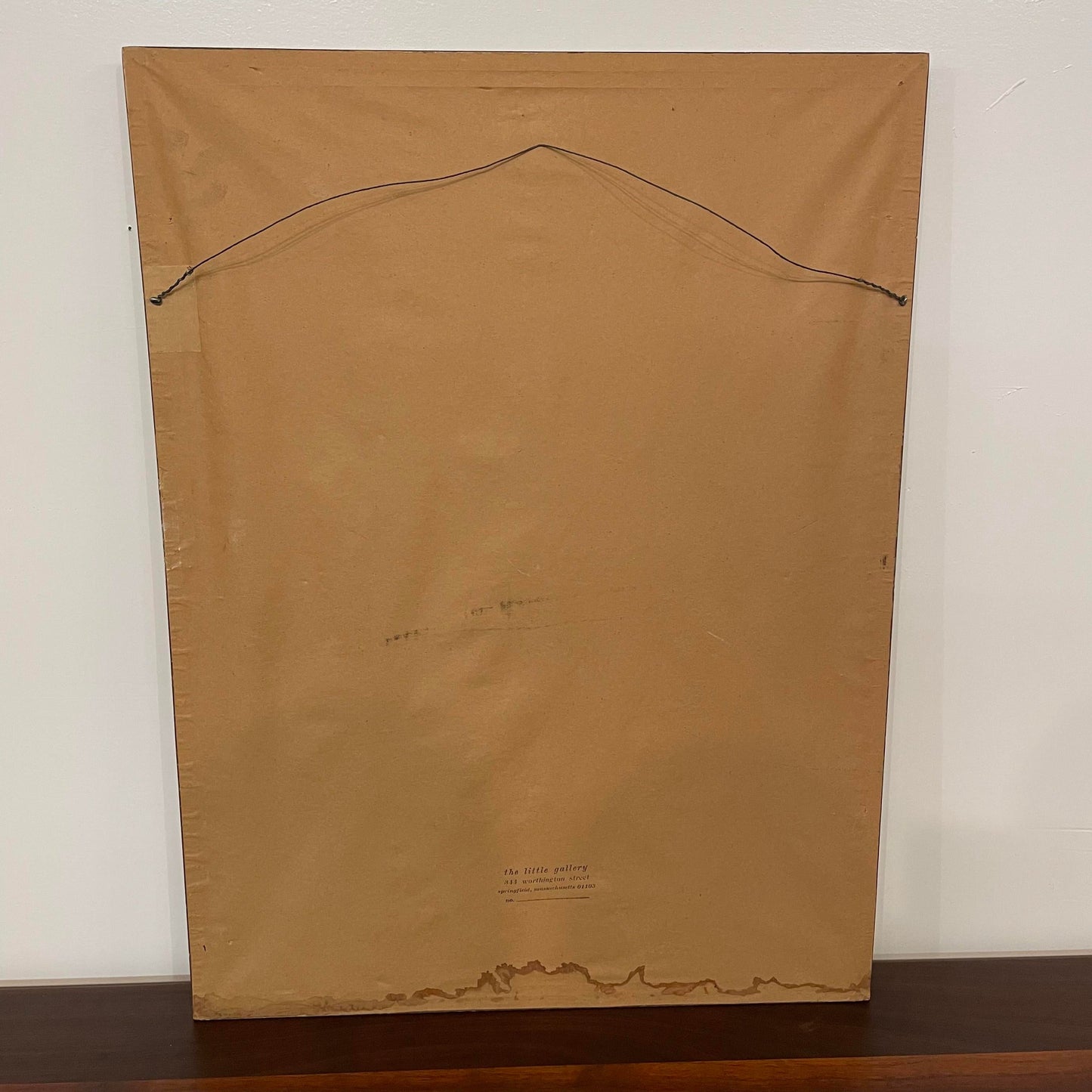 Mid 20th Century Modernist City Scene Watercolor Painting, Framed