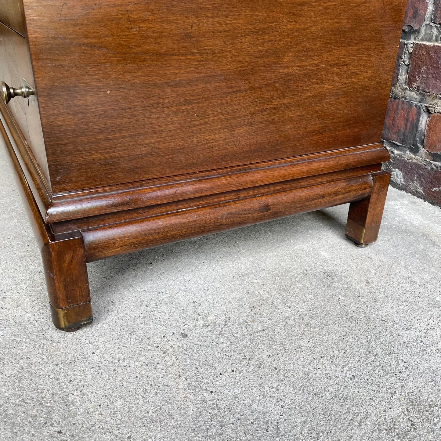 Johnson Furniture Mid-Century Modern Chest of Drawers with Marble Table