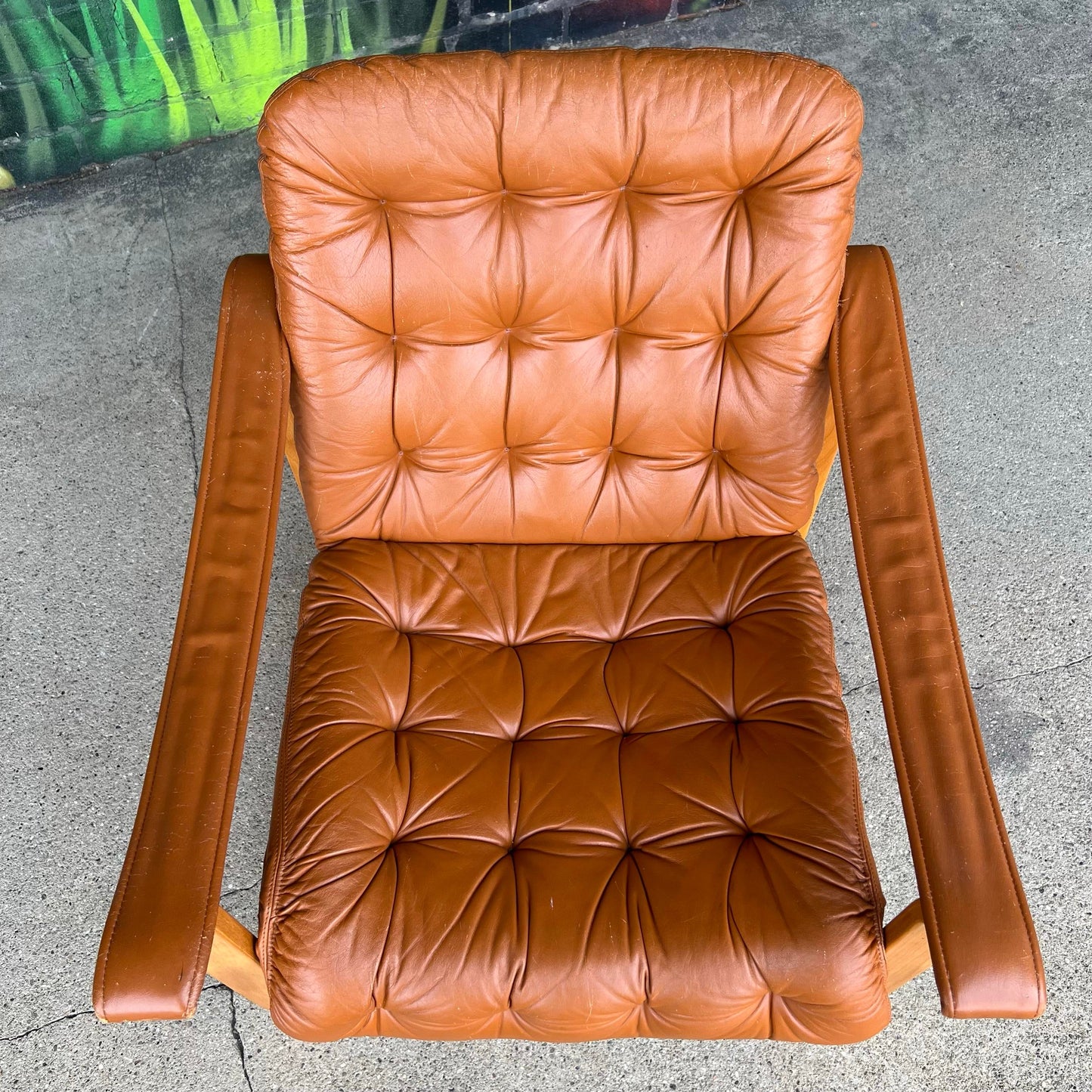 Mid Century Leather Lounge Chair Oy Bj Dahlqvist Ab Finland for B. D. Furniture