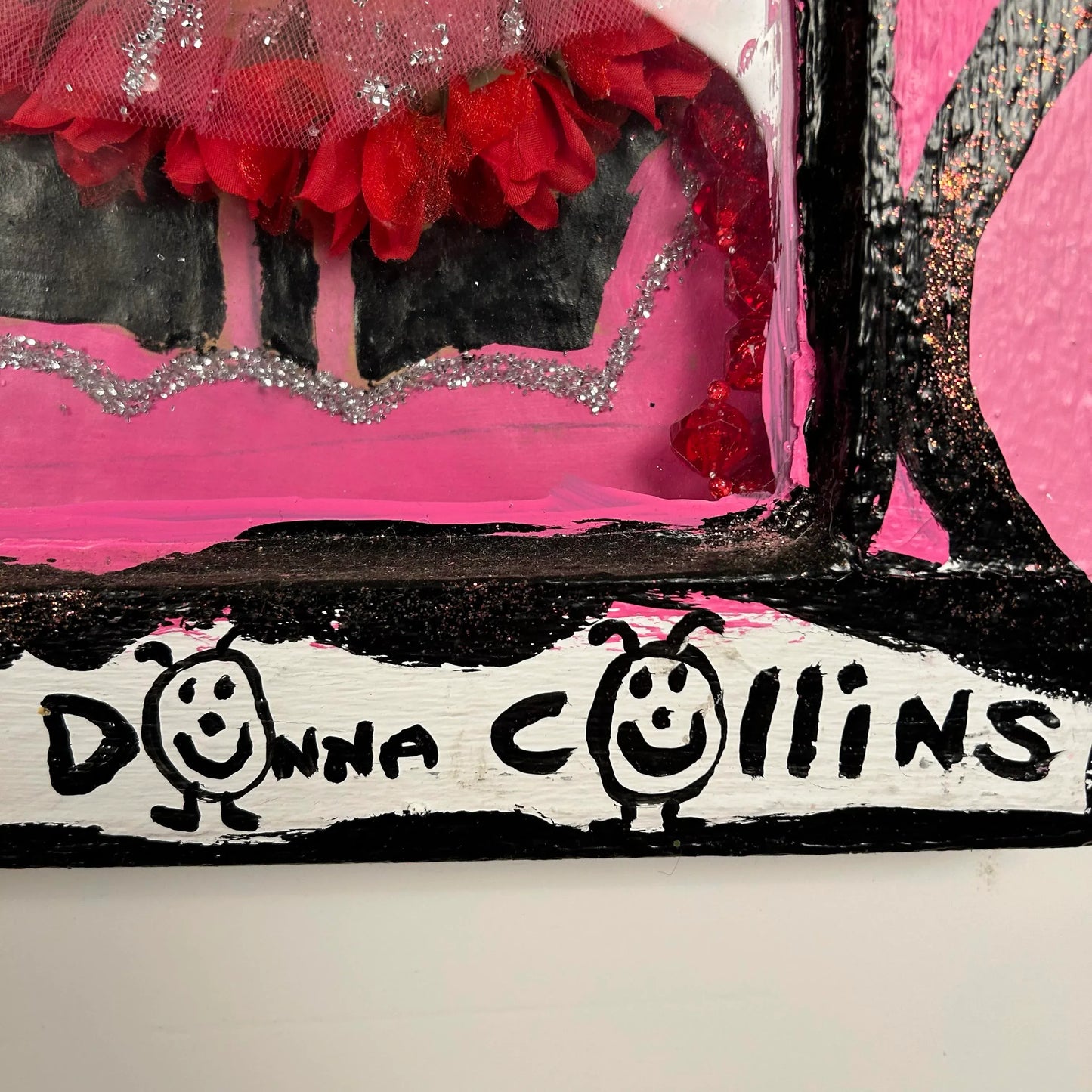 Dawn Collins Shadowbox Mixed Media Painting Outsider Art