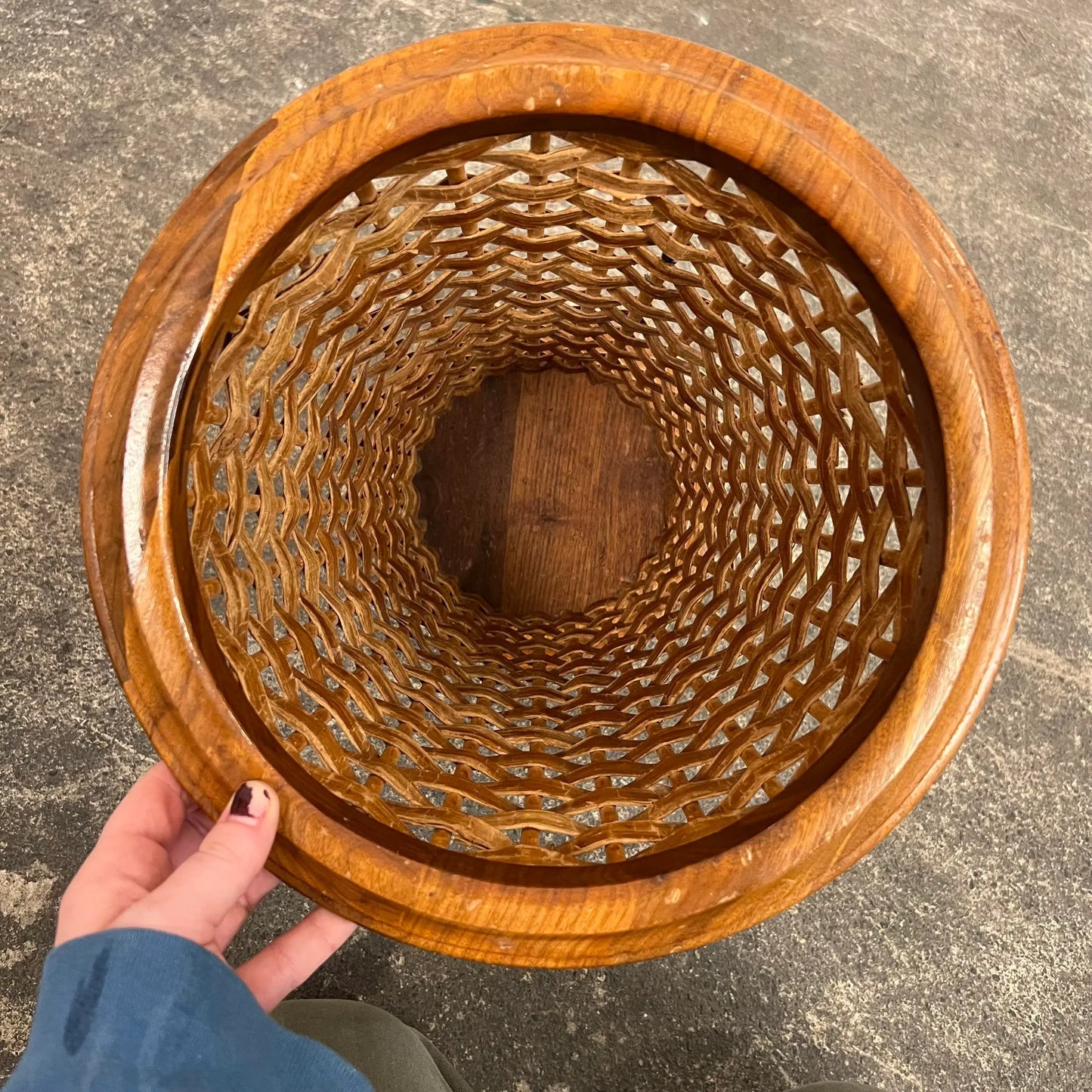 Rude Osolnik Danish American Modern Woven Wastebasket