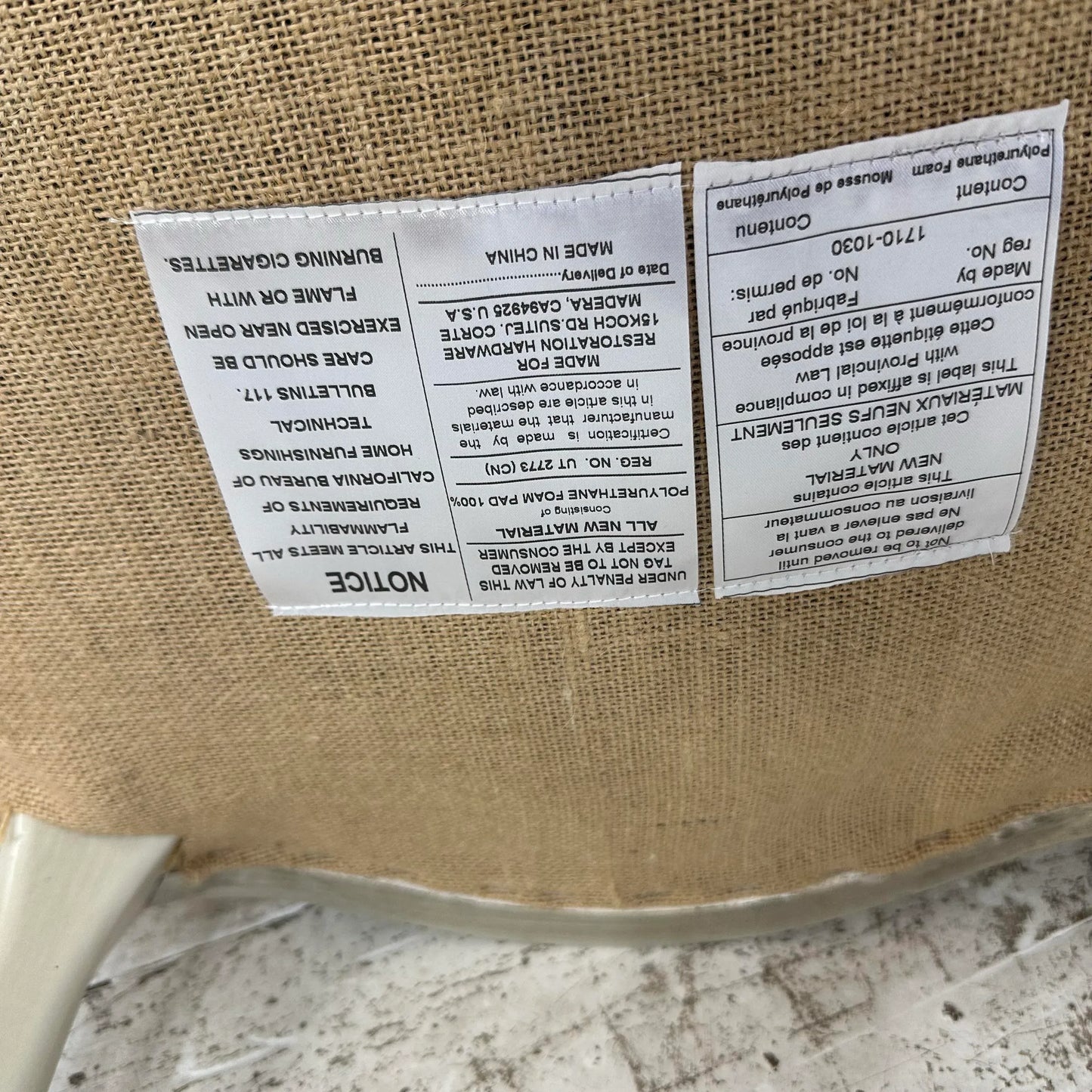 Contemporary Child Size Versailles Canopy Chair Restoration Hardware