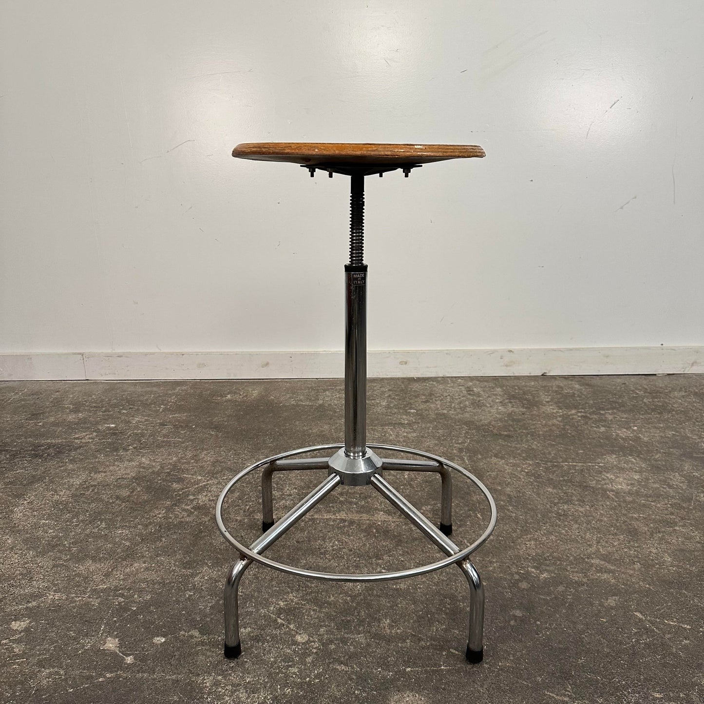 Mid Century Modern Workshop Task Stool Made in Italy