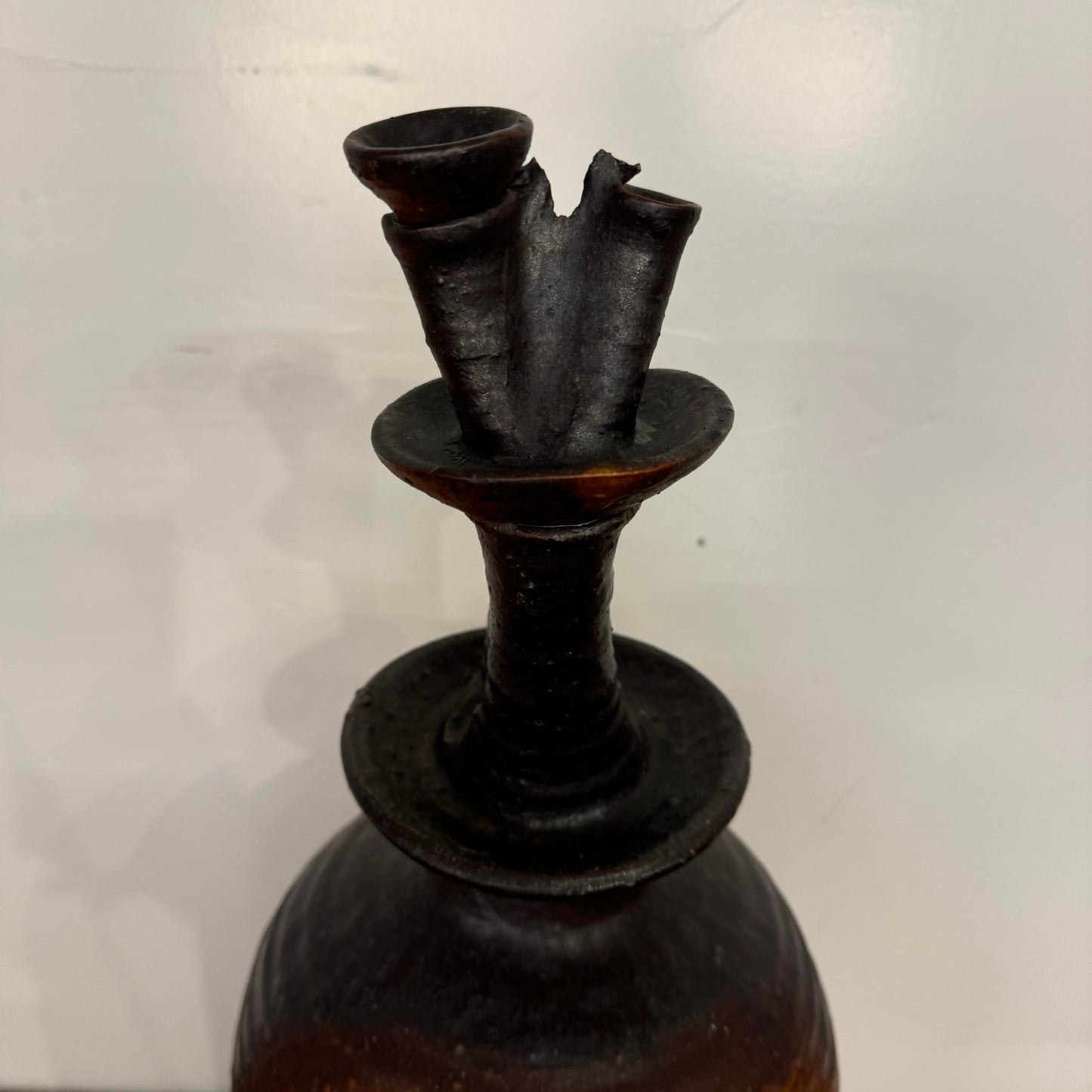 Large Studio Ceramic Vessel Midcentury Floor Vase Art