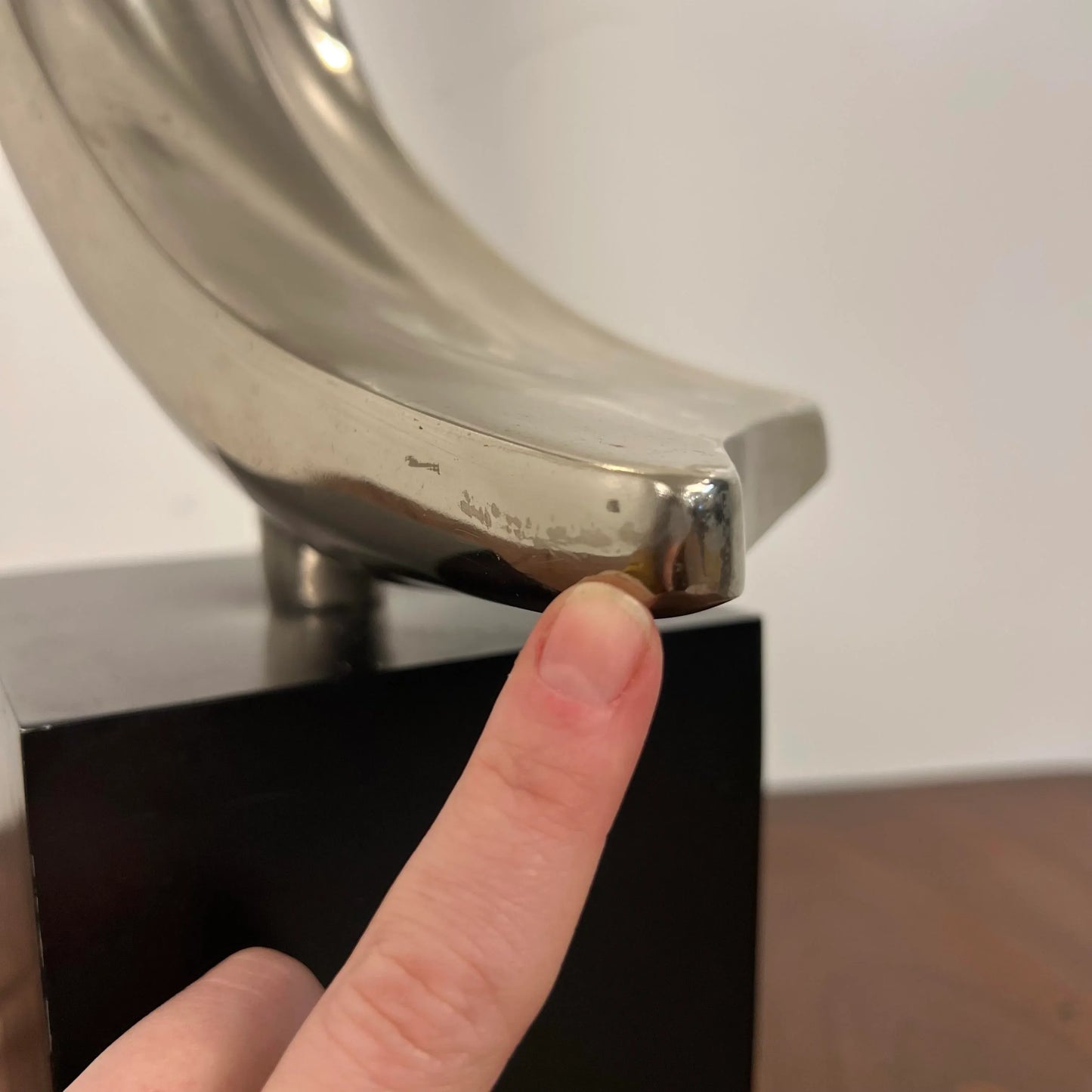 Mid Century Modern Laurel Sculptural Metal Table Lamp by Tempestini Harold Weiss and Richard Barr