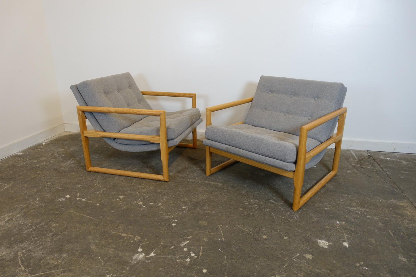Mid Century Modern Inspired Club Chairs - A Pair