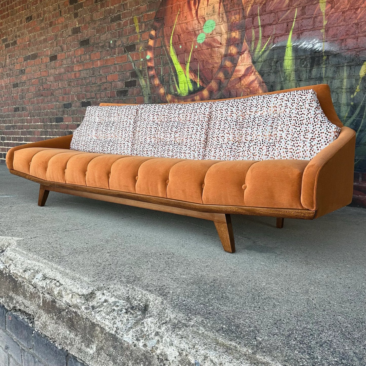 Mid Century Modern Pearsall Style Sofa
