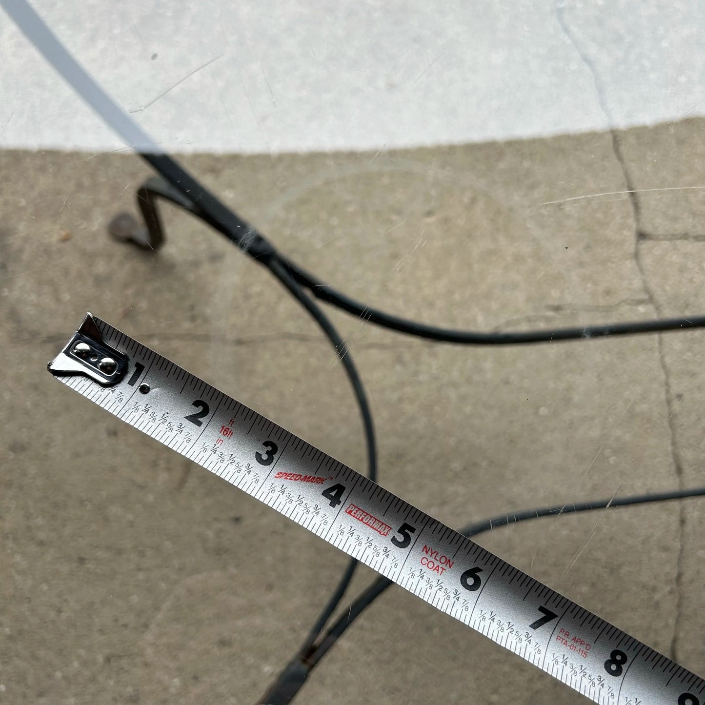 Mid 20th Century Salterini Outdoor Patio Iron and Glass Dining Table, Attributed