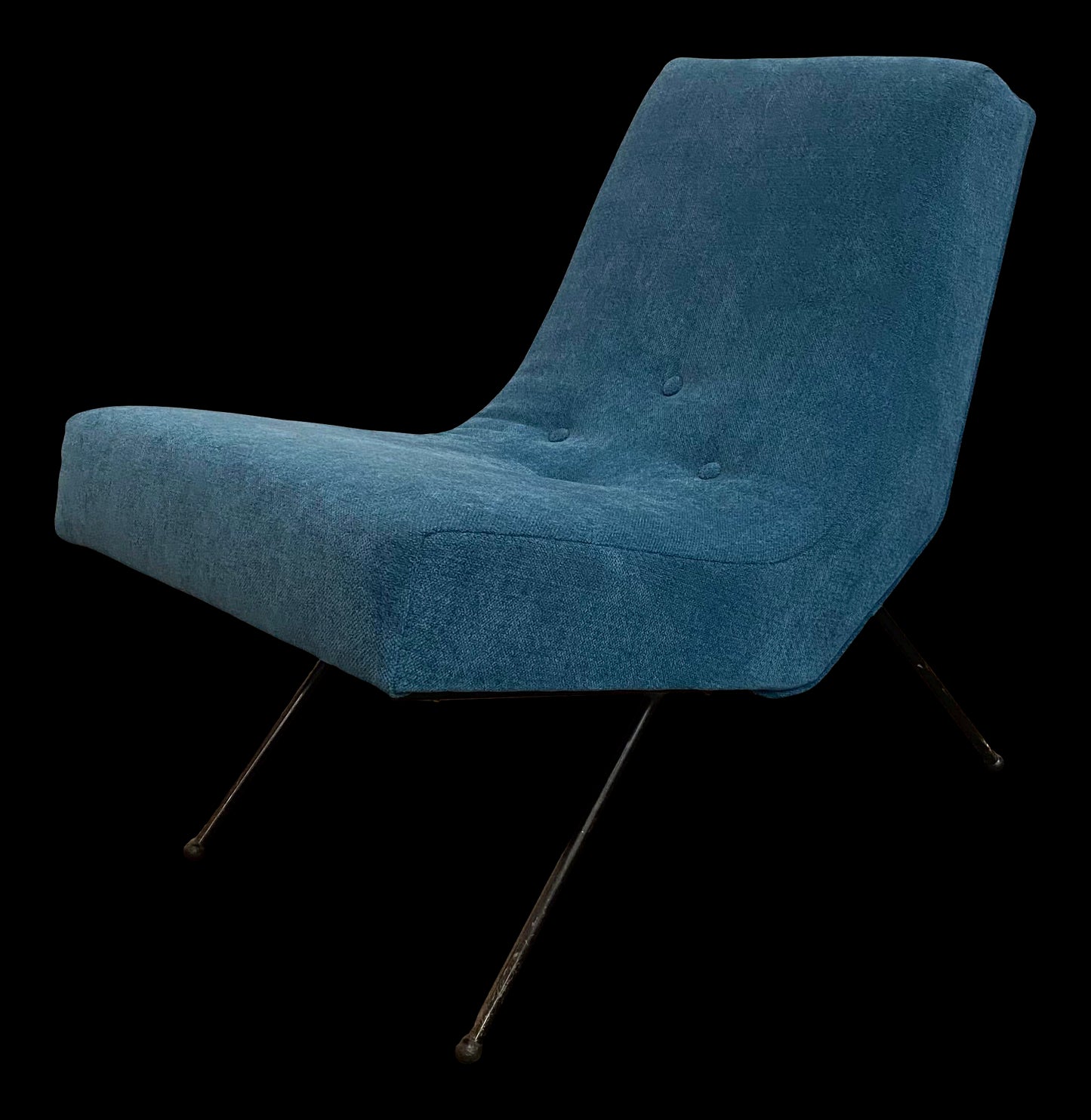 1960s Mid-Century Modern Iron Slipper Chair by Adrian Pearsall
