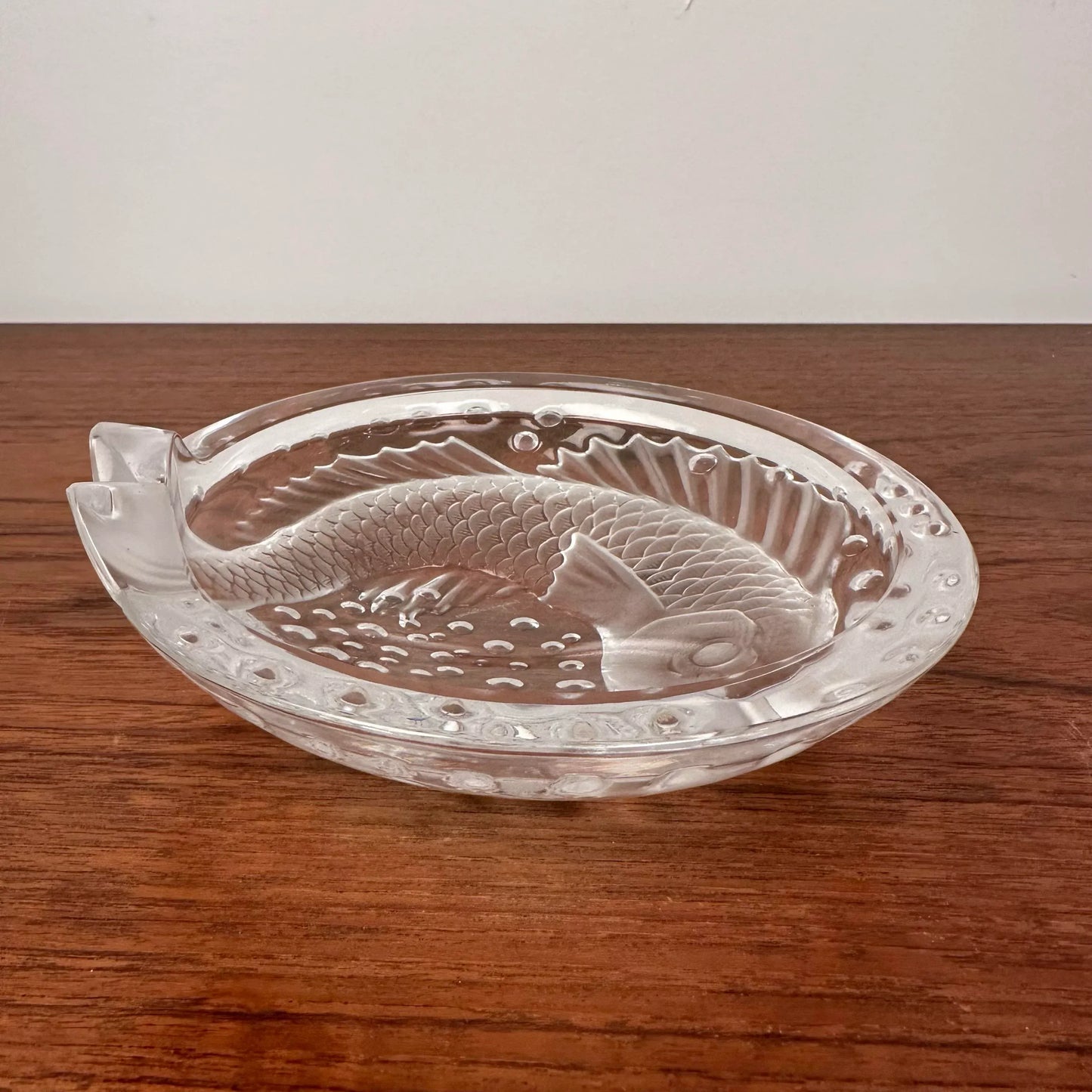 Lalique French Frosted Glass Concareau Koi Fish Bowl